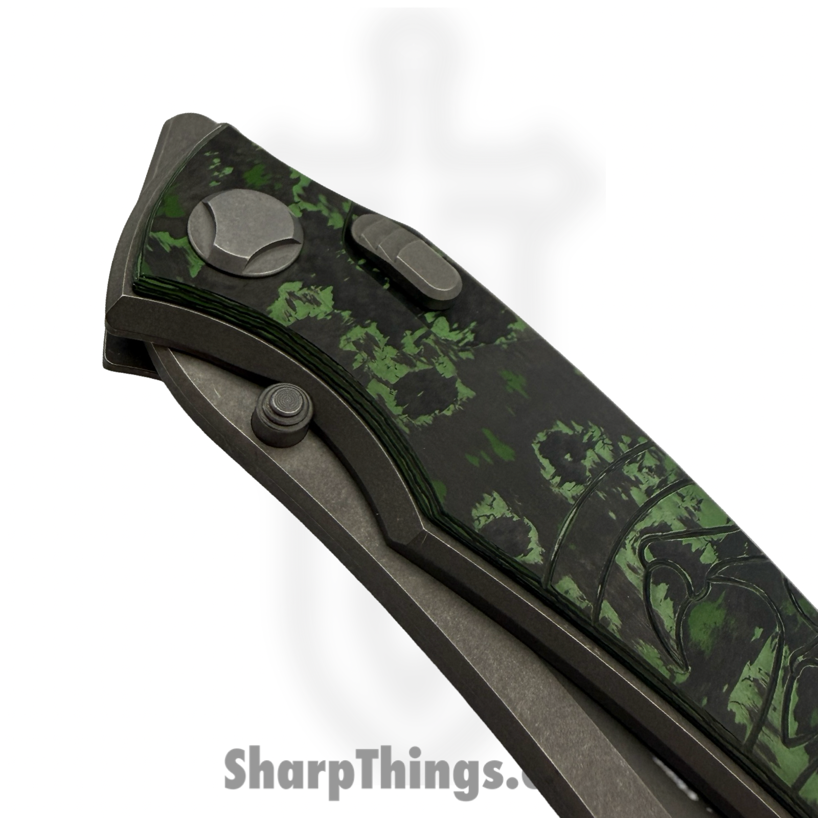 Hawk Knife Designs - HKD-TALON-JW - G&G Hawk - Talon - Folding Knife - Wharncliffe Tumbled M390 - Ano Ti - Jungle Wear - Image 3