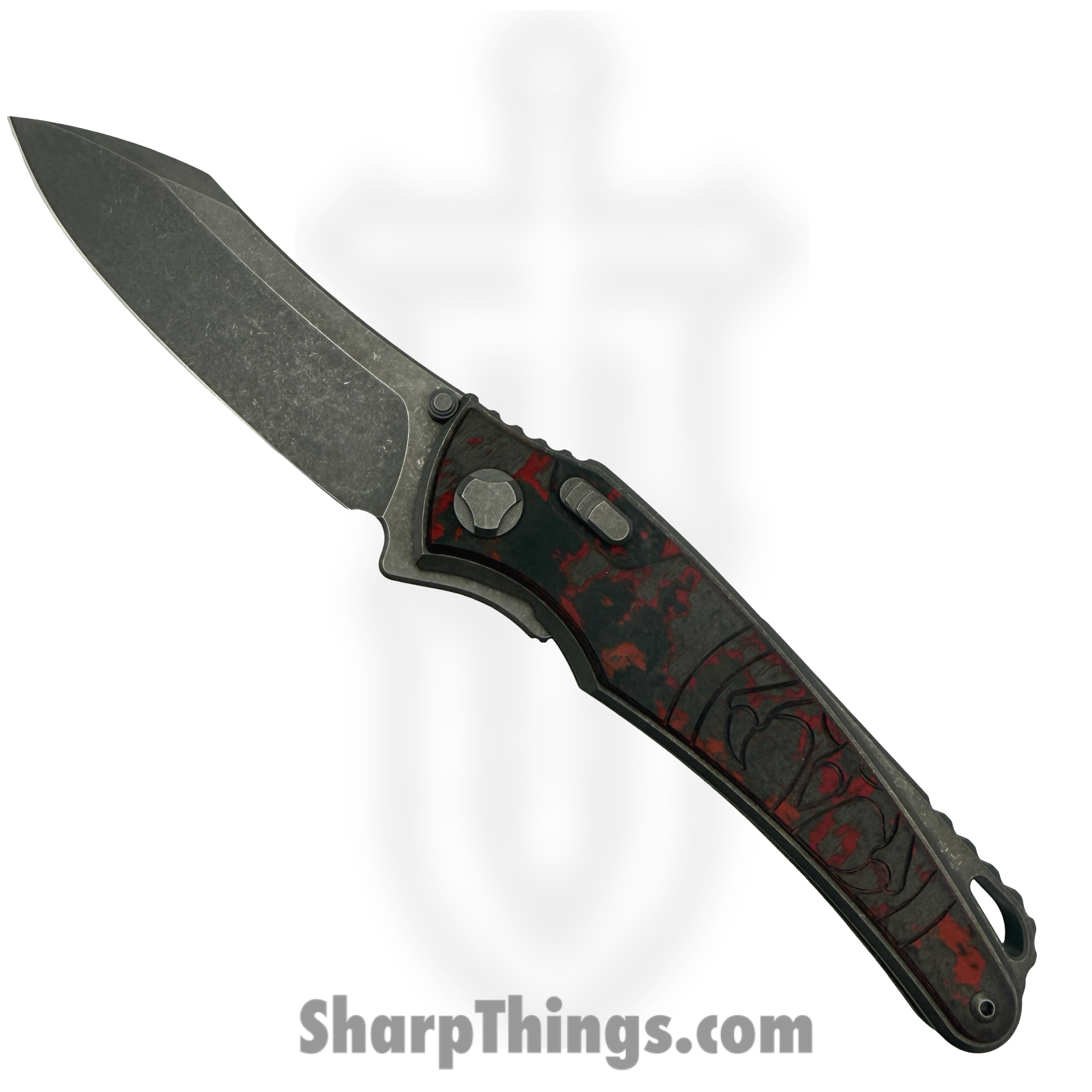 Hawk Knife Designs - HKD-TALON-LF - G&G Hawk - Talon - Folding Knife - Wharncliffe Tumbled M390 - Ano Ti - Lava Flow