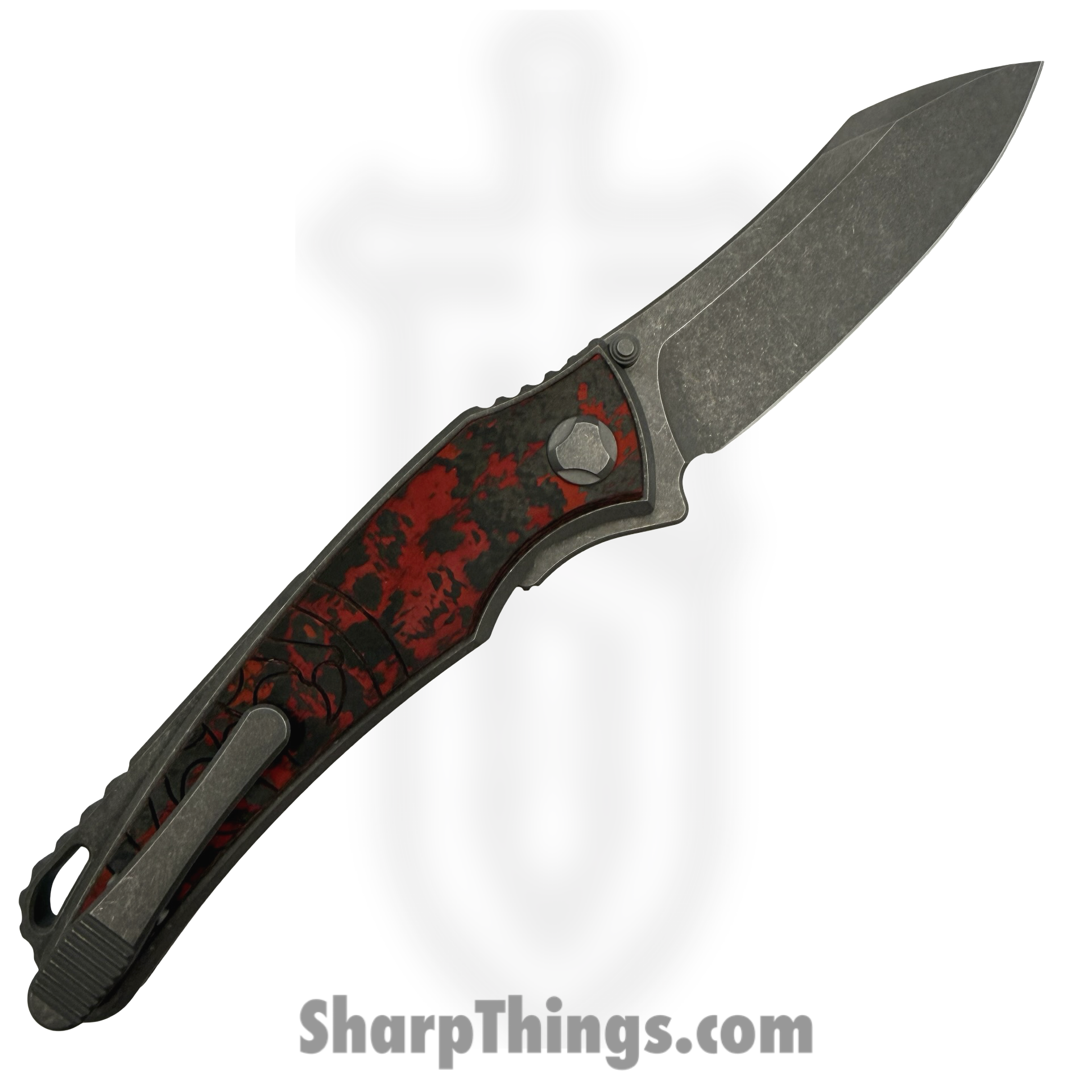 Hawk Knife Designs - HKD-TALON-LF - G&G Hawk - Talon - Folding Knife - Wharncliffe Tumbled M390 - Ano Ti - Lava Flow - Image 2