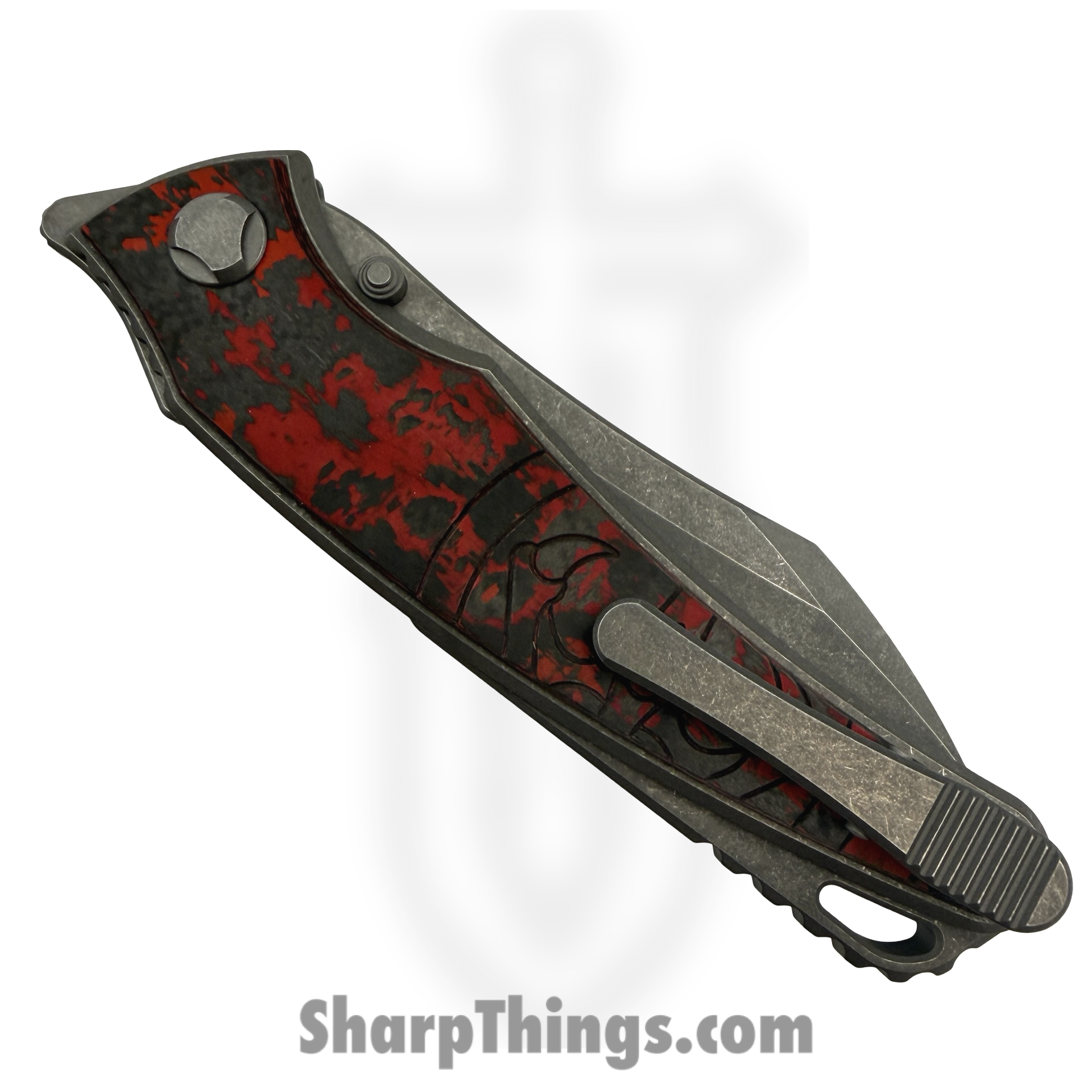 Hawk Knife Designs - HKD-TALON-LF - G&G Hawk - Talon - Folding Knife - Wharncliffe Tumbled M390 - Ano Ti - Lava Flow - Image 4