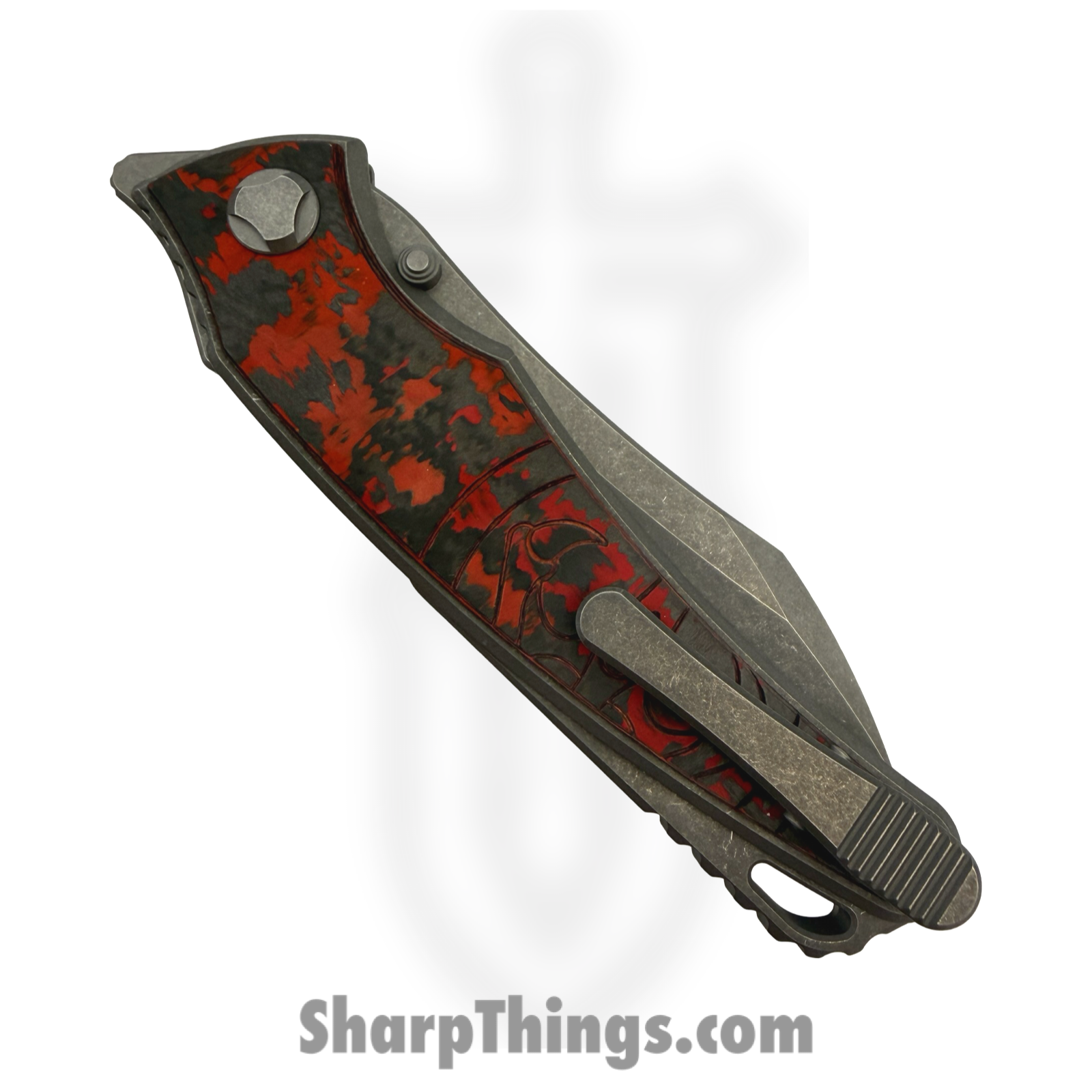 Hawk Knife Designs - HKD-TALON-MV - G&G Hawk - Talon - Folding Knife - Wharncliffe Tumbled M390 - Ano Ti - Mars Valley - Image 5