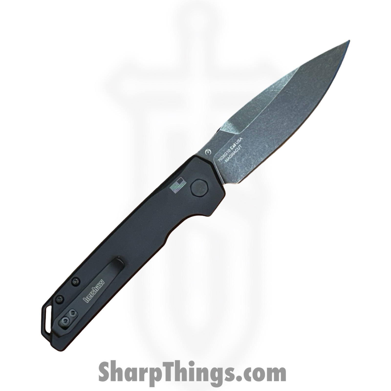 Kershaw - KS7038G10 - Auto Launch Iridium - Automatic Knife - CPM MagnaCut Blackwash Spear Point - G10 - Black - Image 2