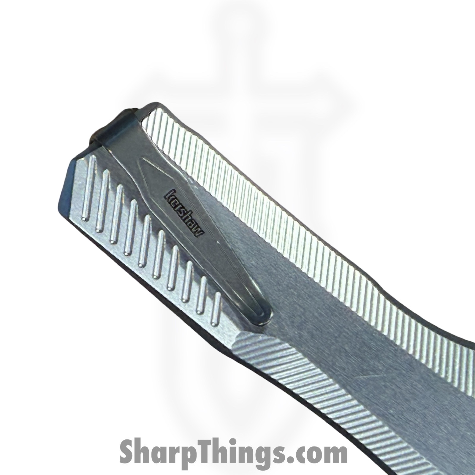 Kershaw - KS9000RRAW - Auto Livewire - OTF Auto - CPM MagnaCut Stonewash Reverse Tanto - Aluminum - Natural - Image 3