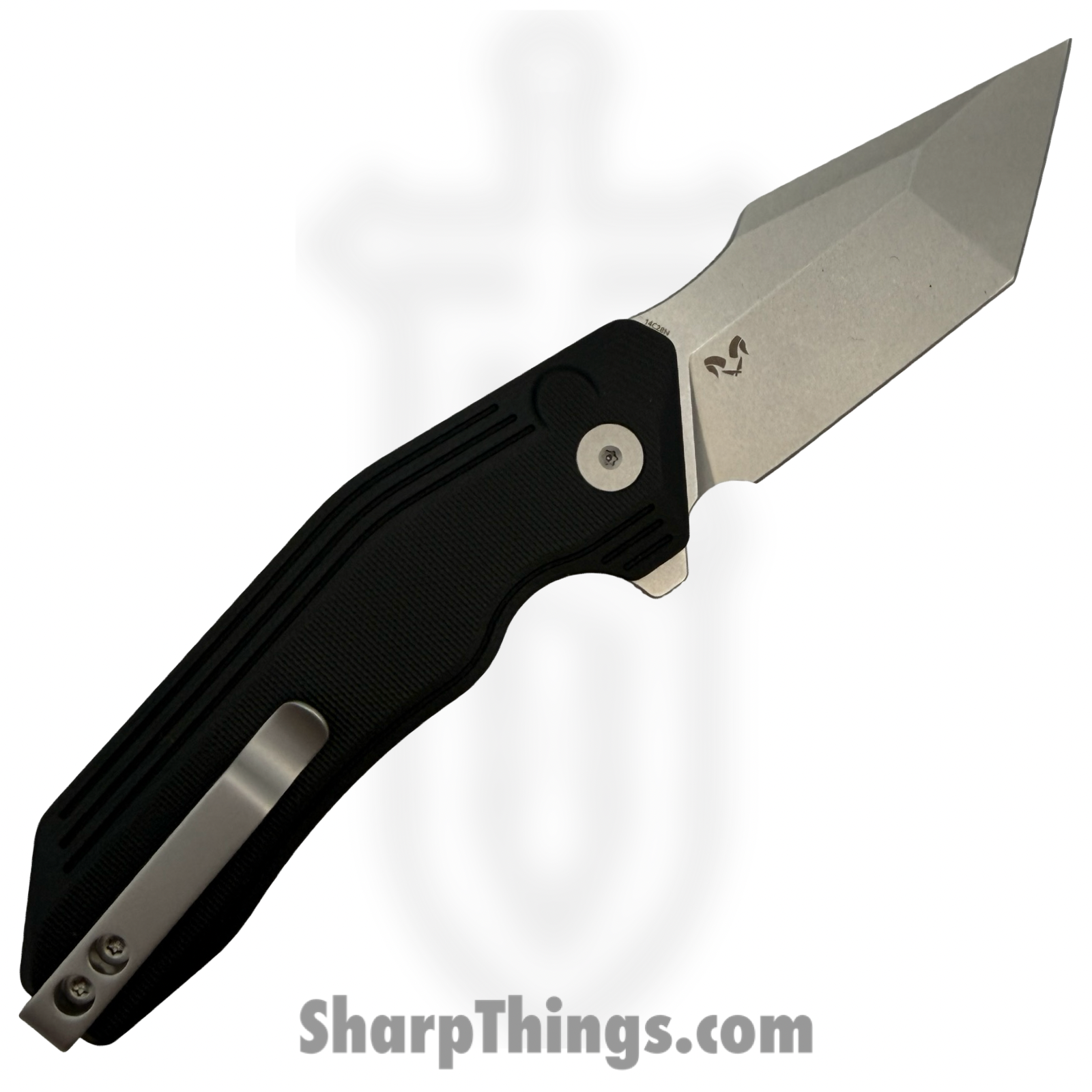 Kubey - KUB392A - Yokai - Folding Knife - 14C28N Stonewash Tanto - G10 - Black - Image 2