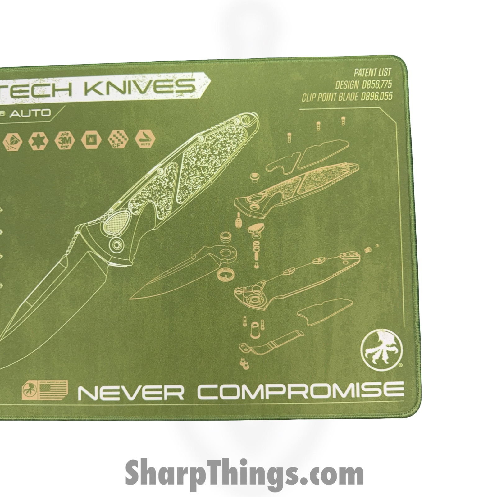 Microtech - MAT-SEA - Socom Elite Auto Mat - 11in x 17in - 5mm thick - non slip - Green - Image 4