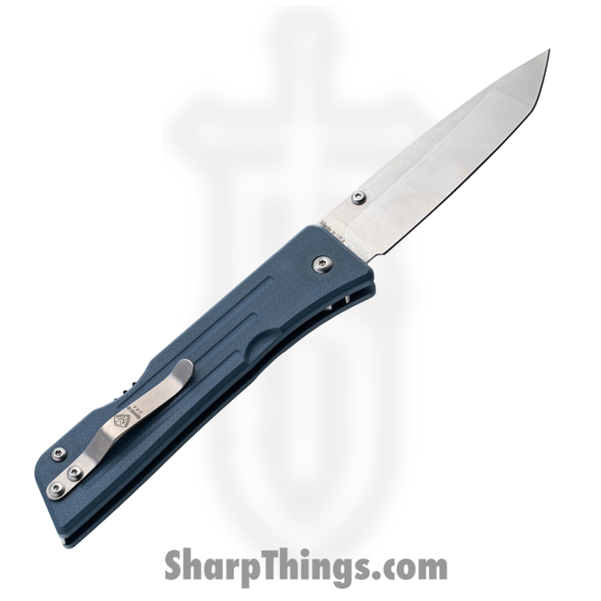 1881 Knife Works - MMS004 - Route66 - Folding Knife - S45VN Tumbled Tanto - G10 - Denim Blue - Image 2