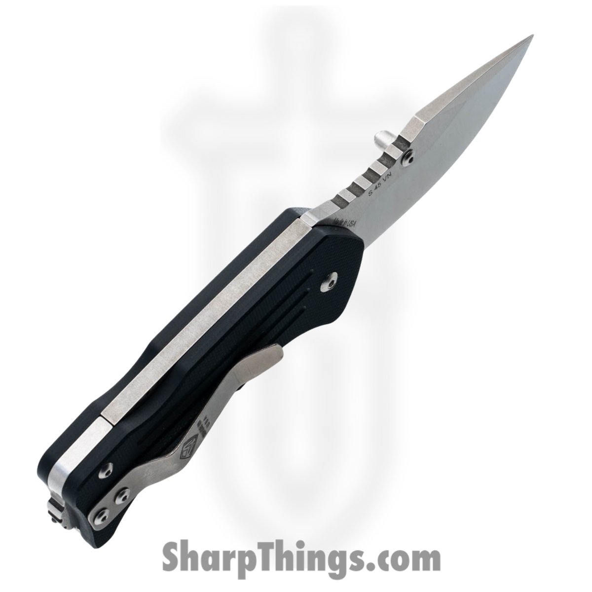 1881 Knife Works - MMS013 - Lombard - Folding Knife - S45VN Tumbled Drop Point - G10 - Black - Image 3