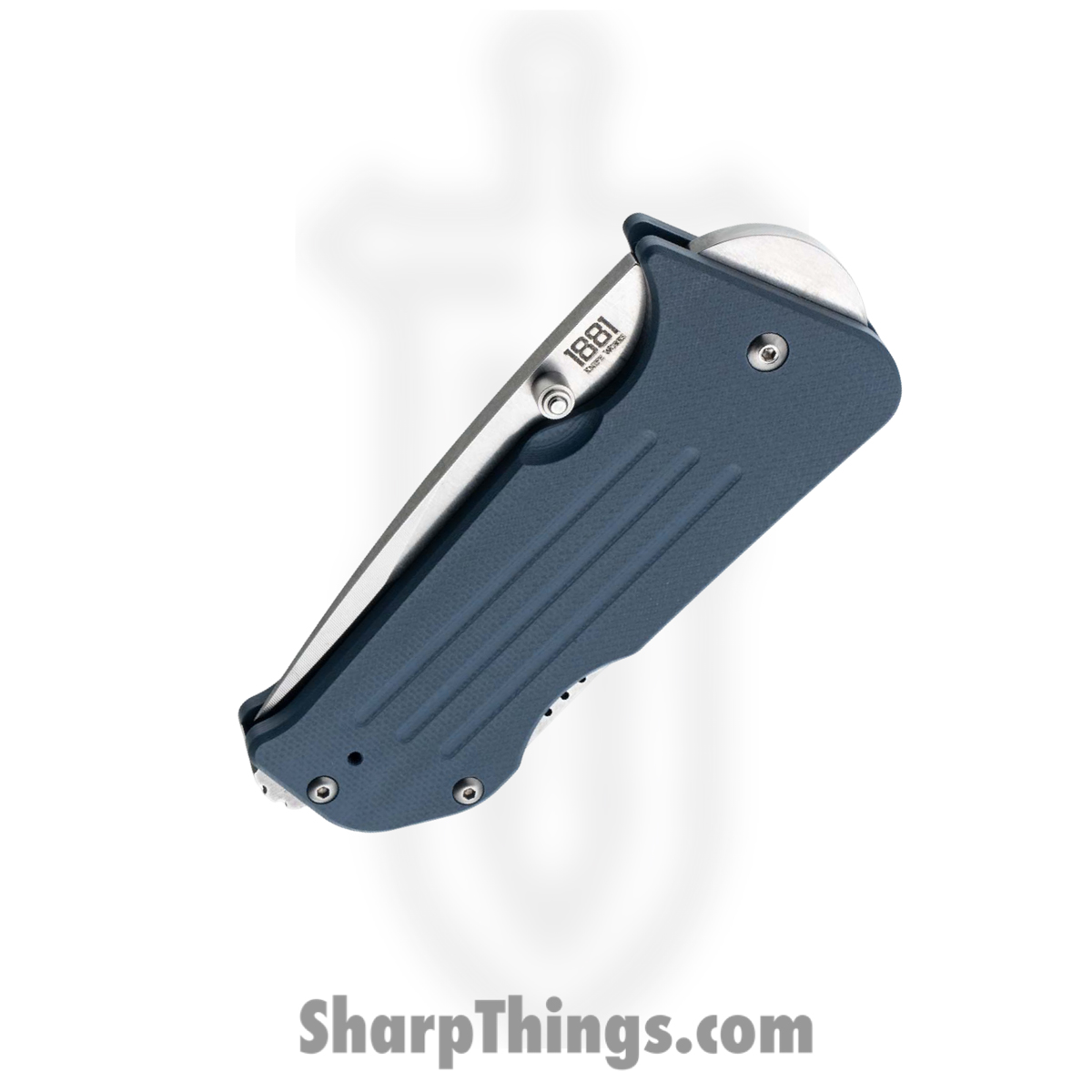 1881 Knife Works - MMS017 - Lombard - Folding Knife - S45VN Tumbled Drop Point - G10 - Denim Blue - Image 4