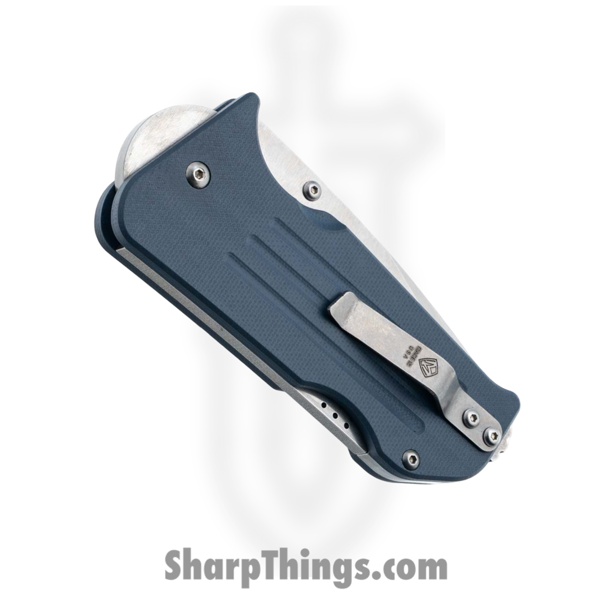 1881 Knife Works - MMS017 - Lombard - Folding Knife - S45VN Tumbled Drop Point - G10 - Denim Blue - Image 5