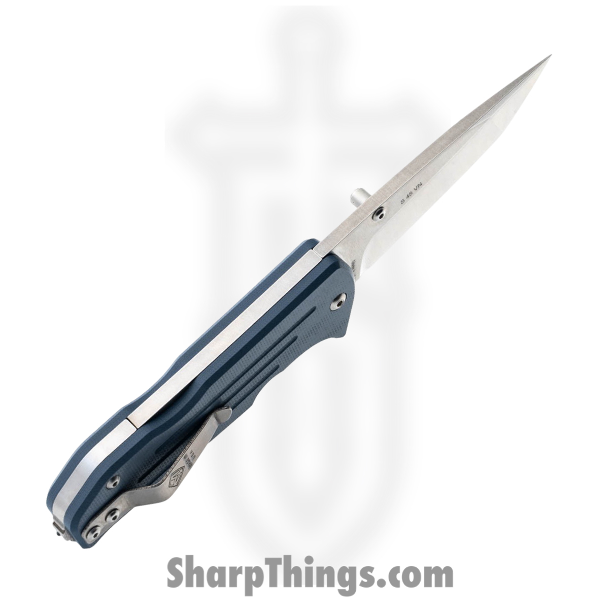 1881 Knife Works - MMS022 - Bourbon - Folding Knife - S45VN Tumbled Tanto - G10 - Denim Blue - Image 3