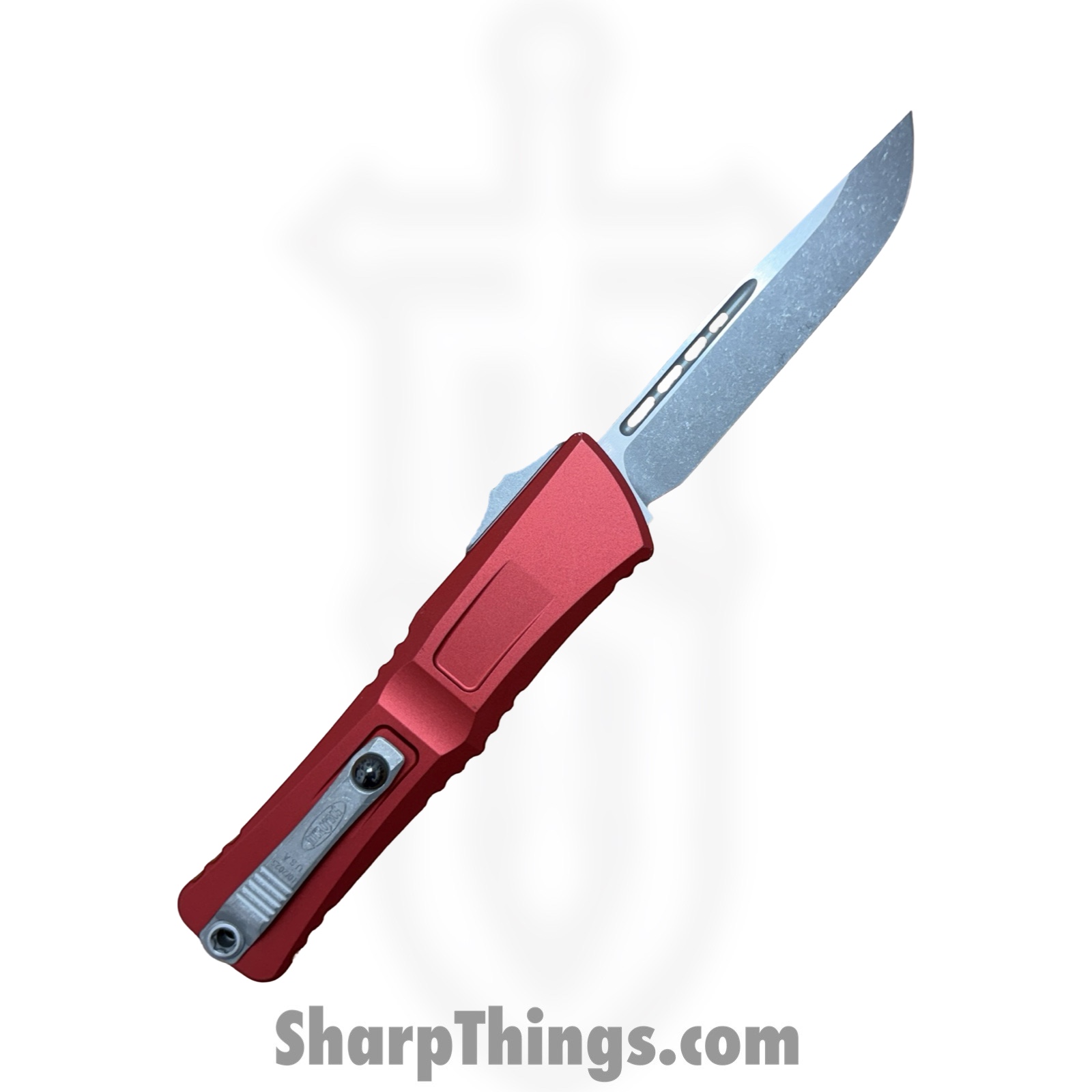 Microtech - 1143-10APRD - Combat Troodon Gen III - OTF Auto - M390MK Apocalyptic Tanto - Aluminum - Red - Image 2