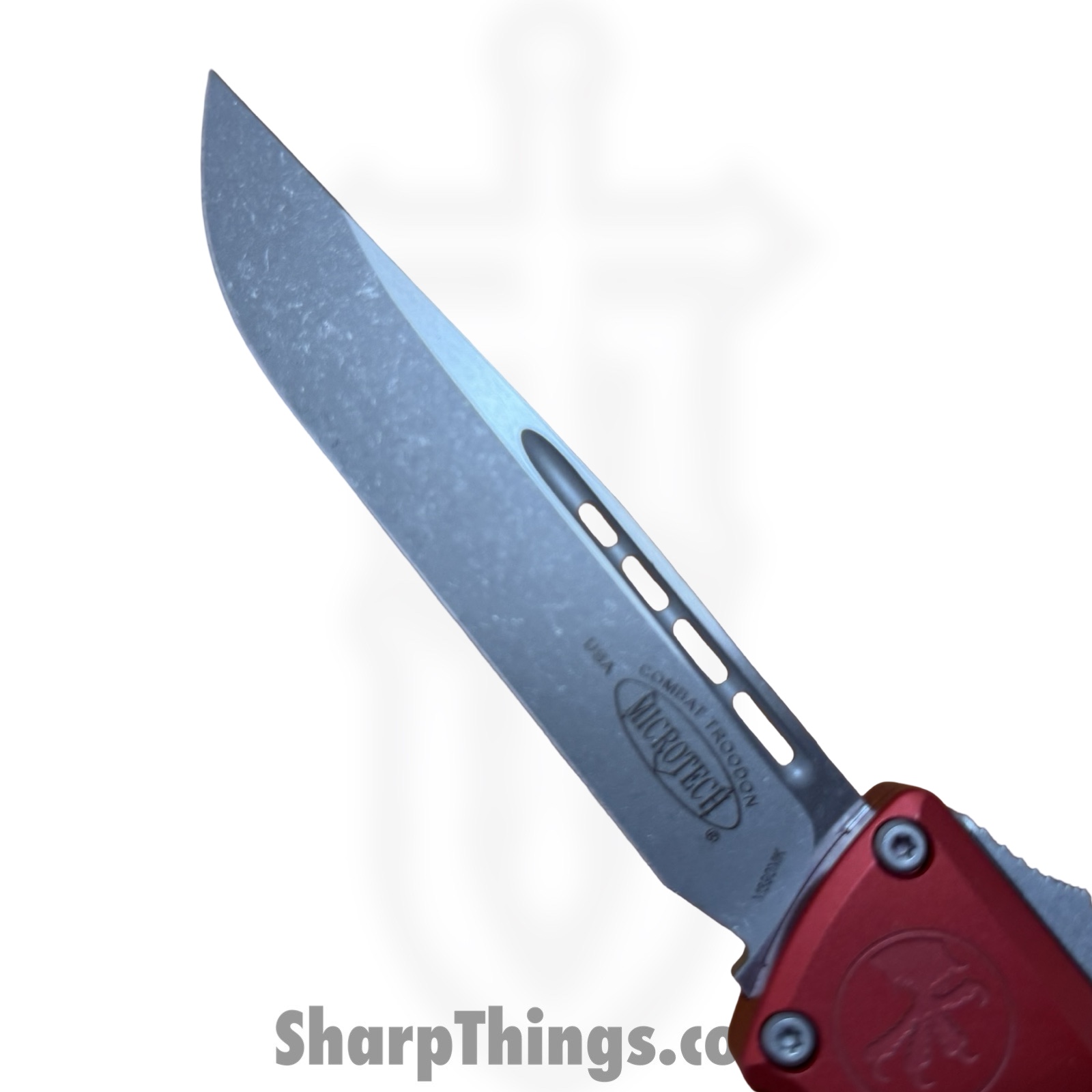 Microtech - 1143-10APRD - Combat Troodon Gen III - OTF Auto - M390MK Apocalyptic Tanto - Aluminum - Red - Image 7