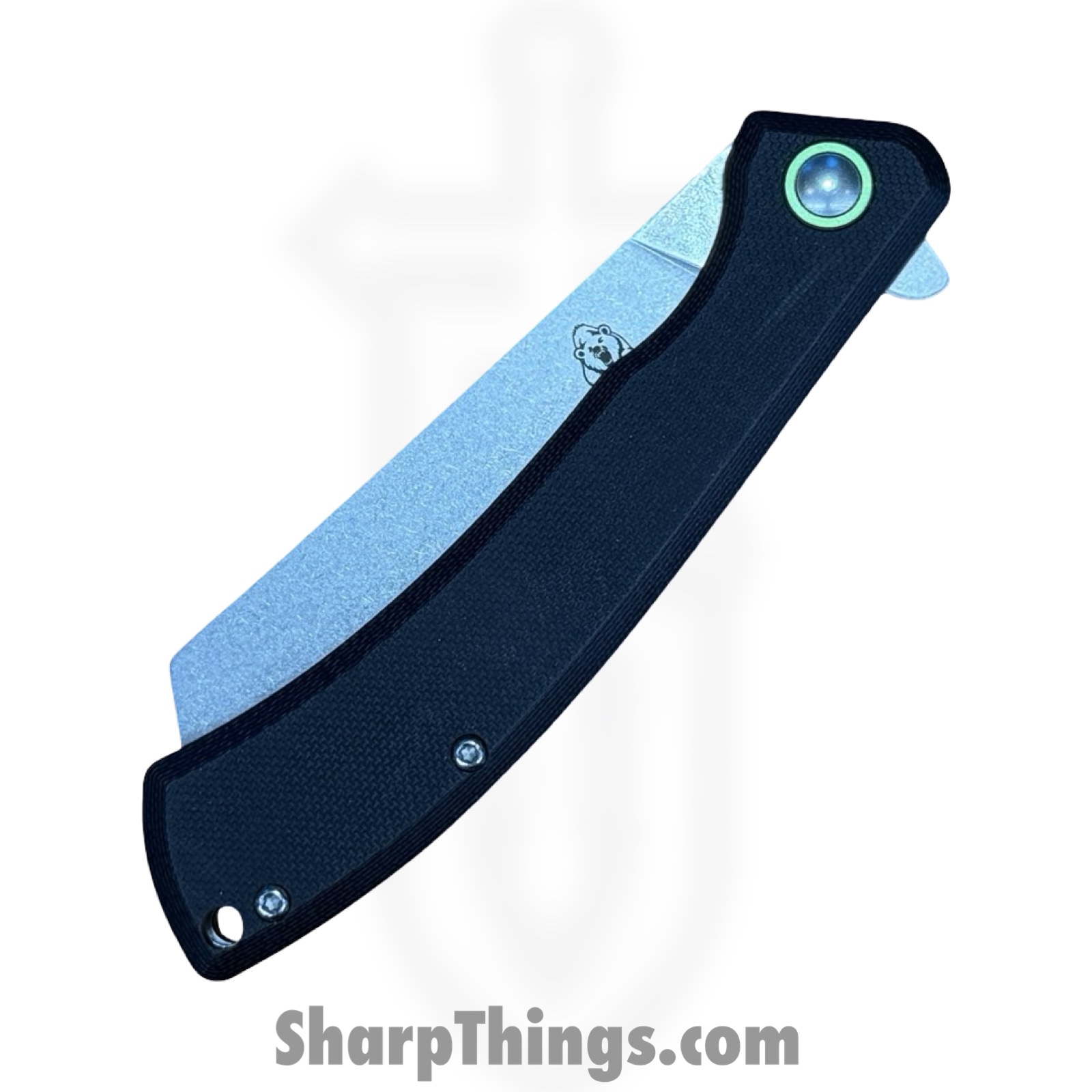 Buckshot Knives - PBB10BK - Model 10 - Folding Knife - D2 Stonewash Cleaver - G10 - Black - Image 5