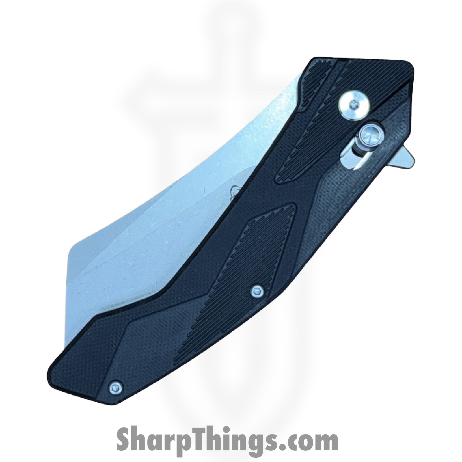Buckshot Knives - PBB20BK - Model 20 - Folding Knife - D2 Stonewash Cleaver - G10 - Black - Image 5