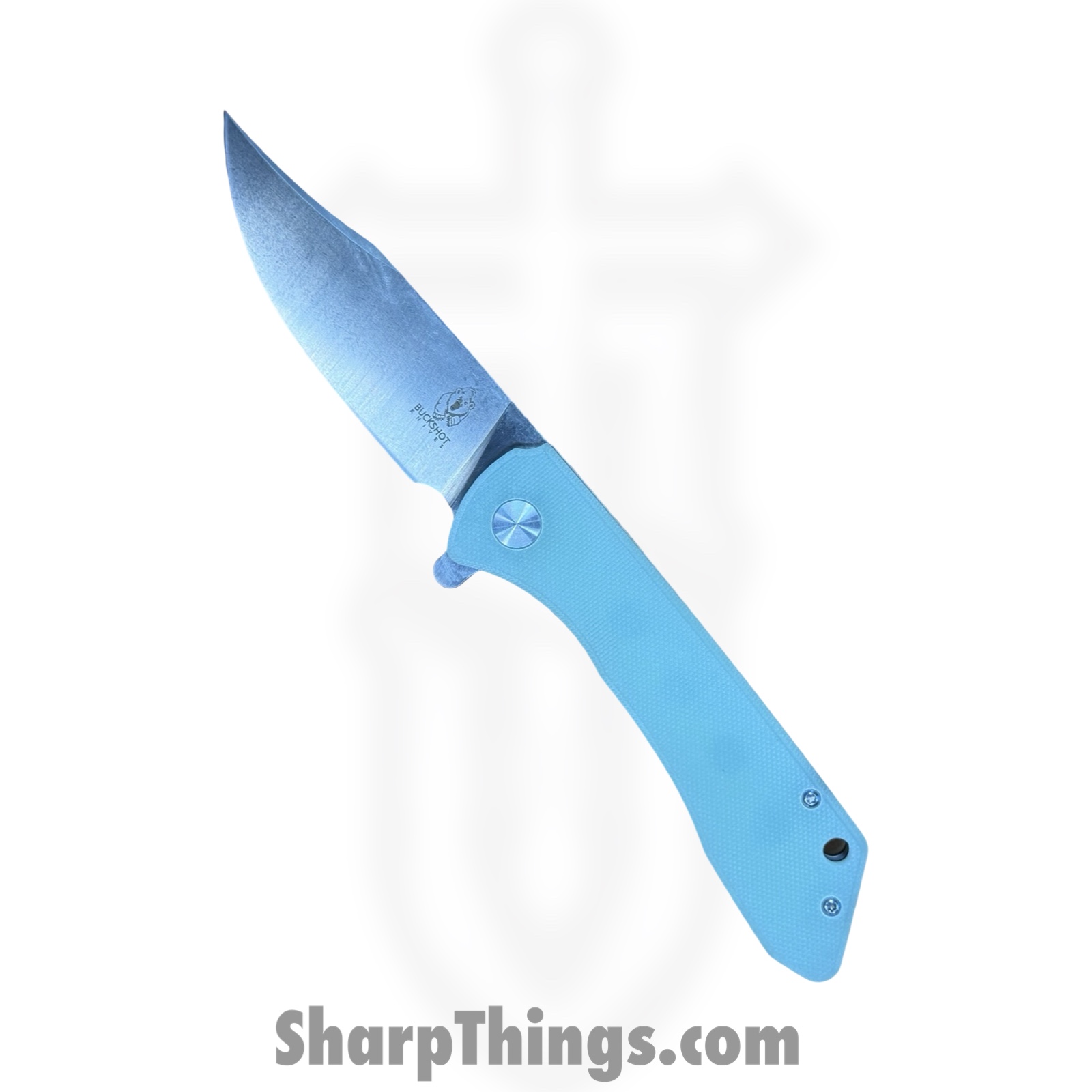 Buckshot Knives - PBB28C - Model 28 - Folding Knife - D2 Satin Clip Point - G10 - Jade