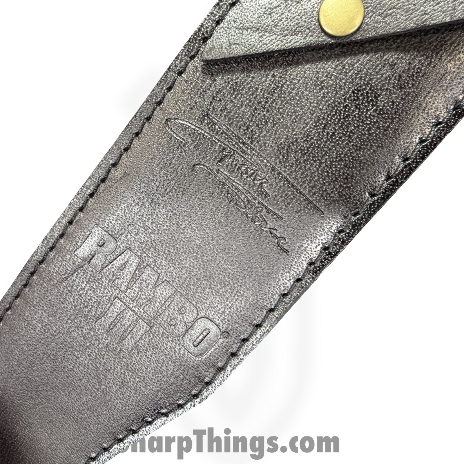 Rambo Knives - RB9297 - Rambo III Stallone Signature - Fixed Blade Knife - Stainless Satin Bowie - Laminated Wood - Brown - Image 3