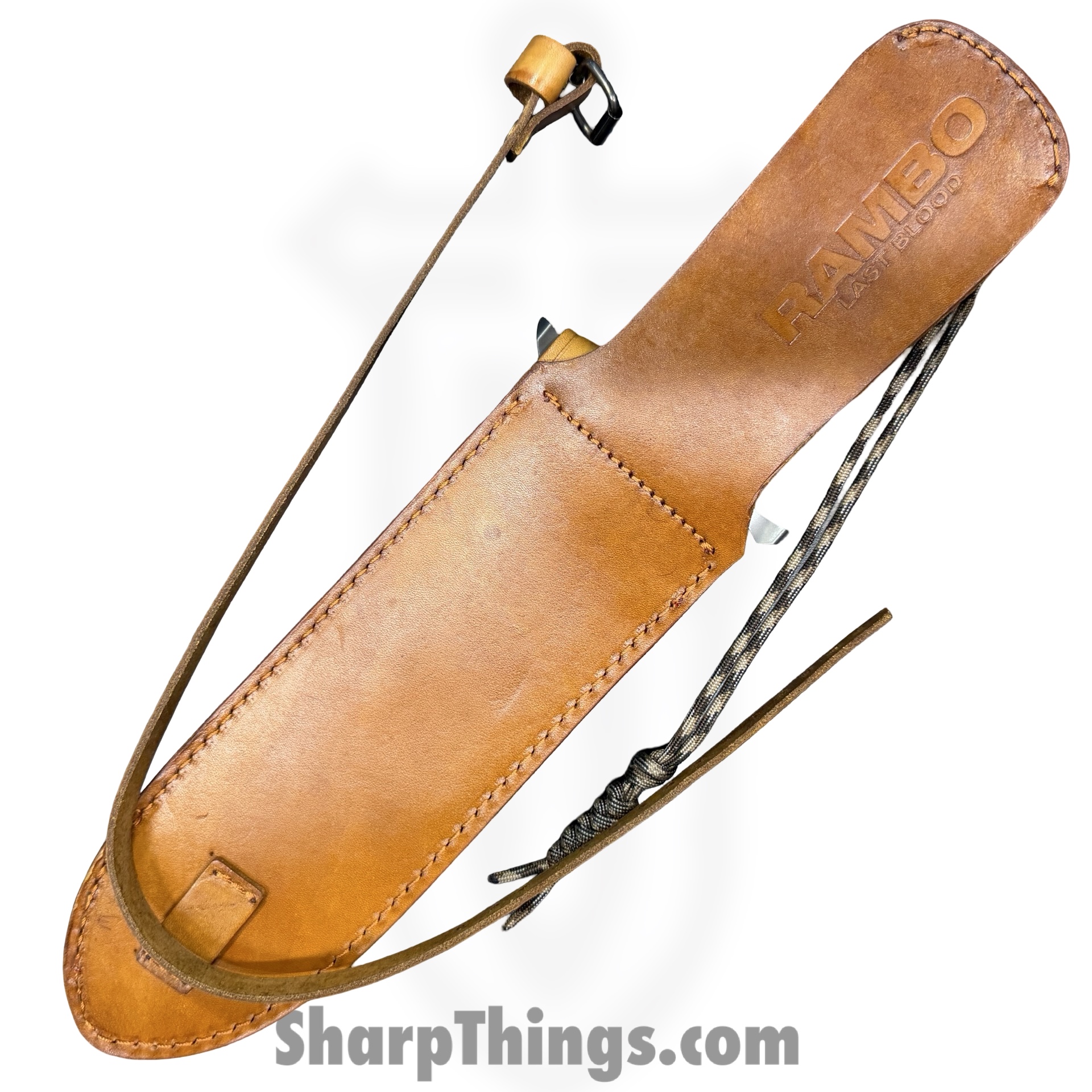 United Cutlery - UC3461 - Rambo Last Blood Heartstopper - Fixed Blade Knife - 7Cr17MoV Two Tone Bowie - Linen Micarta - Tan - Image 3