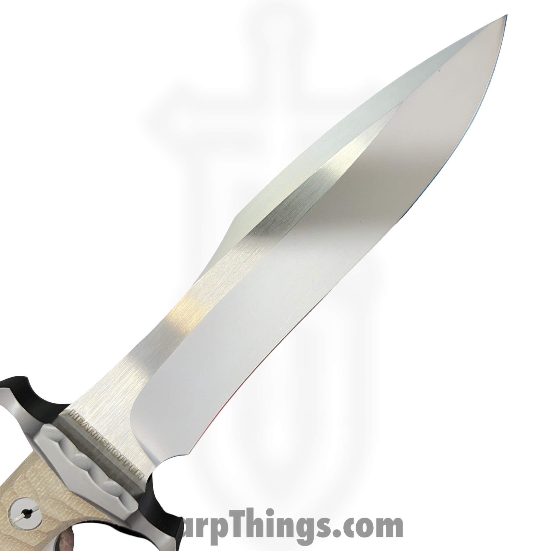 United Cutlery - UC3461 - Rambo Last Blood Heartstopper - Fixed Blade Knife - 7Cr17MoV Two Tone Bowie - Linen Micarta - Tan - Image 2
