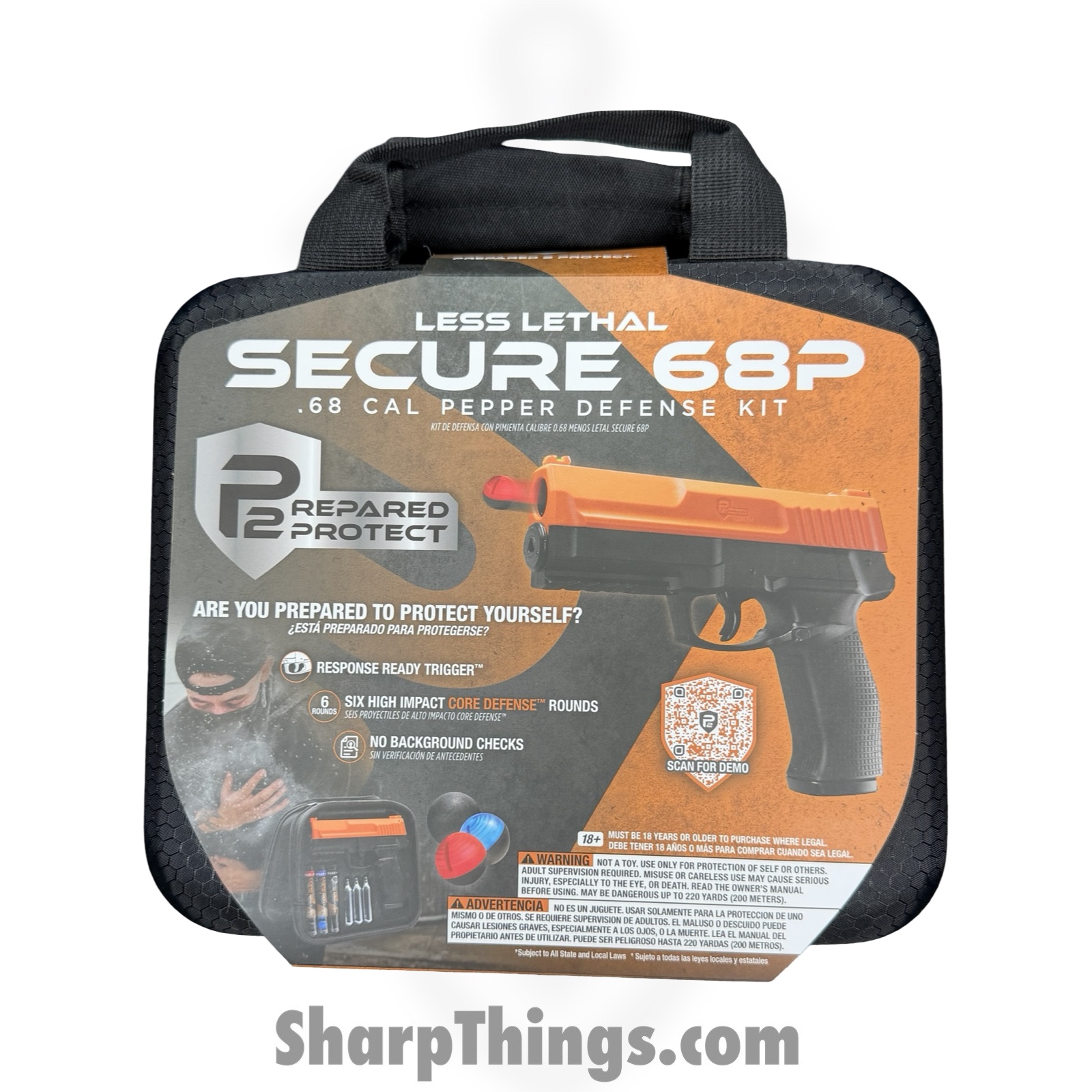 Umarex - 2292329 - P2P Secure 68P Pepper Defense Kit - Black / Orange - Image 6