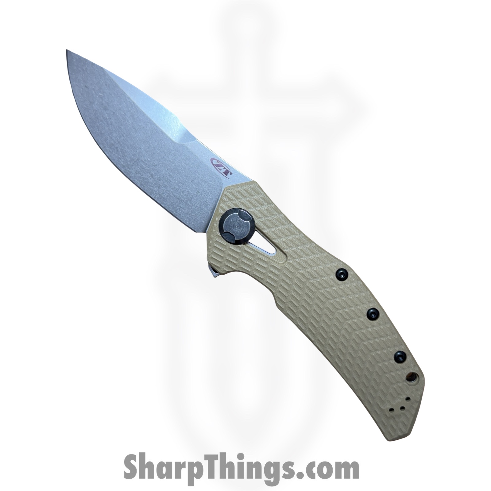 Zero Tolerance - 0308 - KVT Framelock - Folding Knife - CPM 20CV Stonewash Drop Point - G10 - Tan