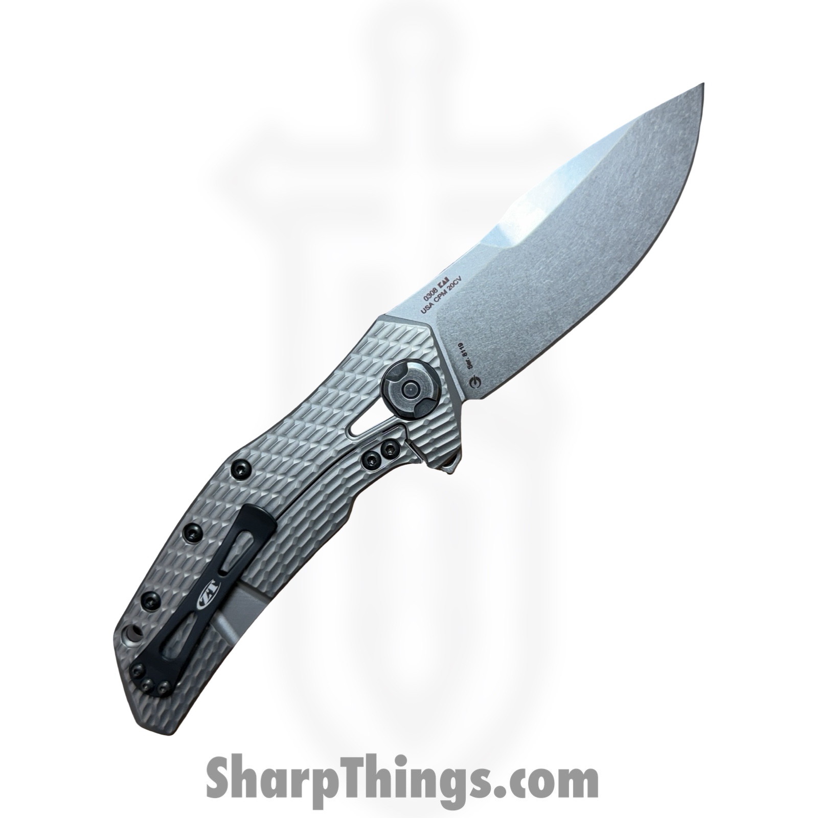 Zero Tolerance - 0308 - KVT Framelock - Folding Knife - CPM 20CV Stonewash Drop Point - G10 - Tan - Image 2