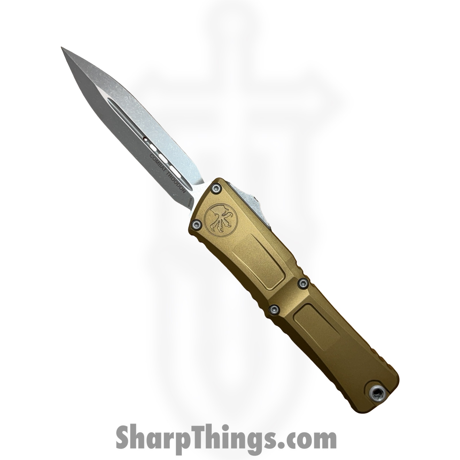 Microtech - 1142-10APTA - Combat Troodon Gen III - OTF Auto - M390MK Apocalyptic D/E - 6061-T6 Aluminum - Tan