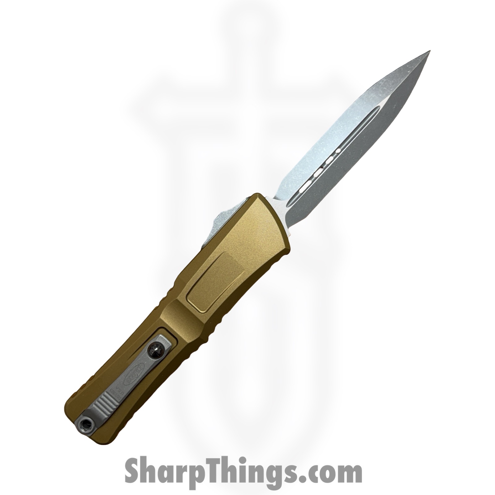 Microtech - 1142-10APTA - Combat Troodon Gen III - OTF Auto - M390MK Apocalyptic D/E - 6061-T6 Aluminum - Tan - Image 2