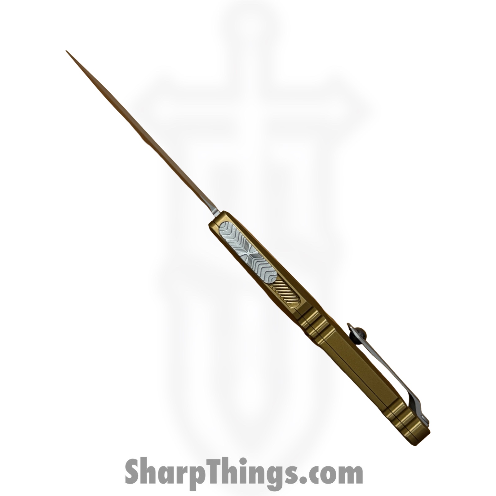 Microtech - 1142-10APTA - Combat Troodon Gen III - OTF Auto - M390MK Apocalyptic D/E - 6061-T6 Aluminum - Tan - Image 8