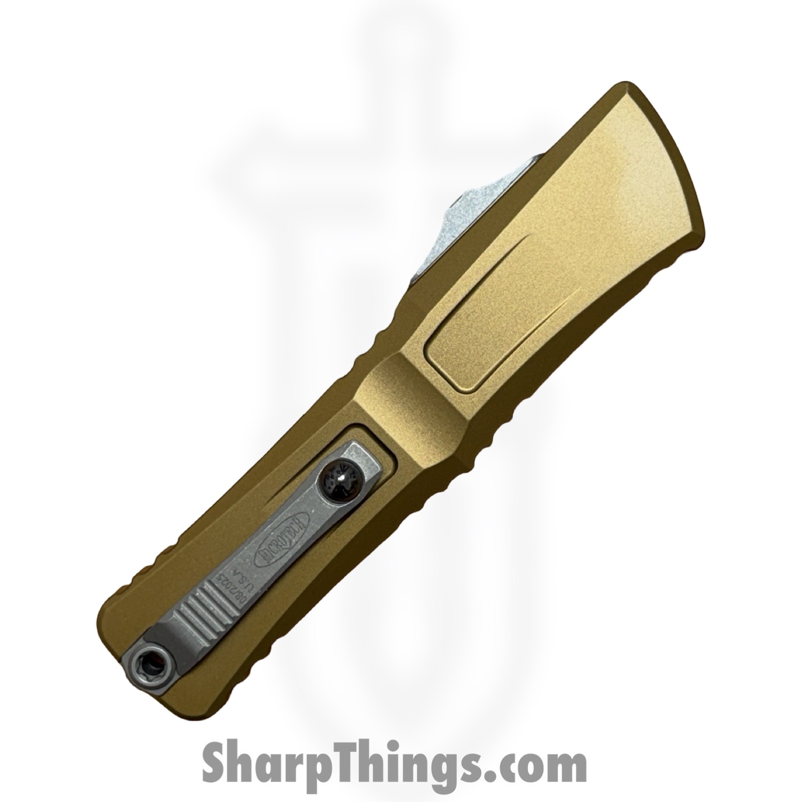 Microtech - 1142-10APTA - Combat Troodon Gen III - OTF Auto - M390MK Apocalyptic D/E - 6061-T6 Aluminum - Tan - Image 4
