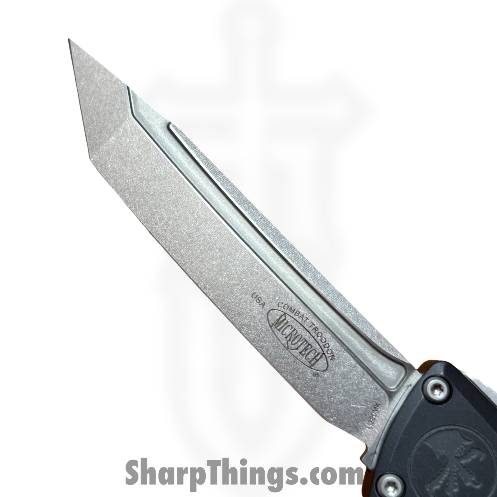 Microtech - 1144-10 - Combat Troodon Gen III - OTF Auto - M390MK Stonewash T/E - 6061-T6 Aluminum - Black - Image 6