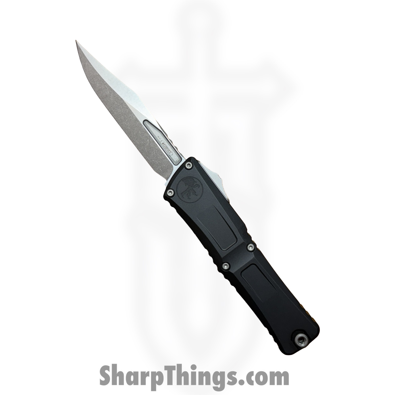 Microtech - 1146-10 - Combat Troodon Gen III - OTF Auto - M390MK Stonewash Bowie - 6061-T6 Aluminum - Black