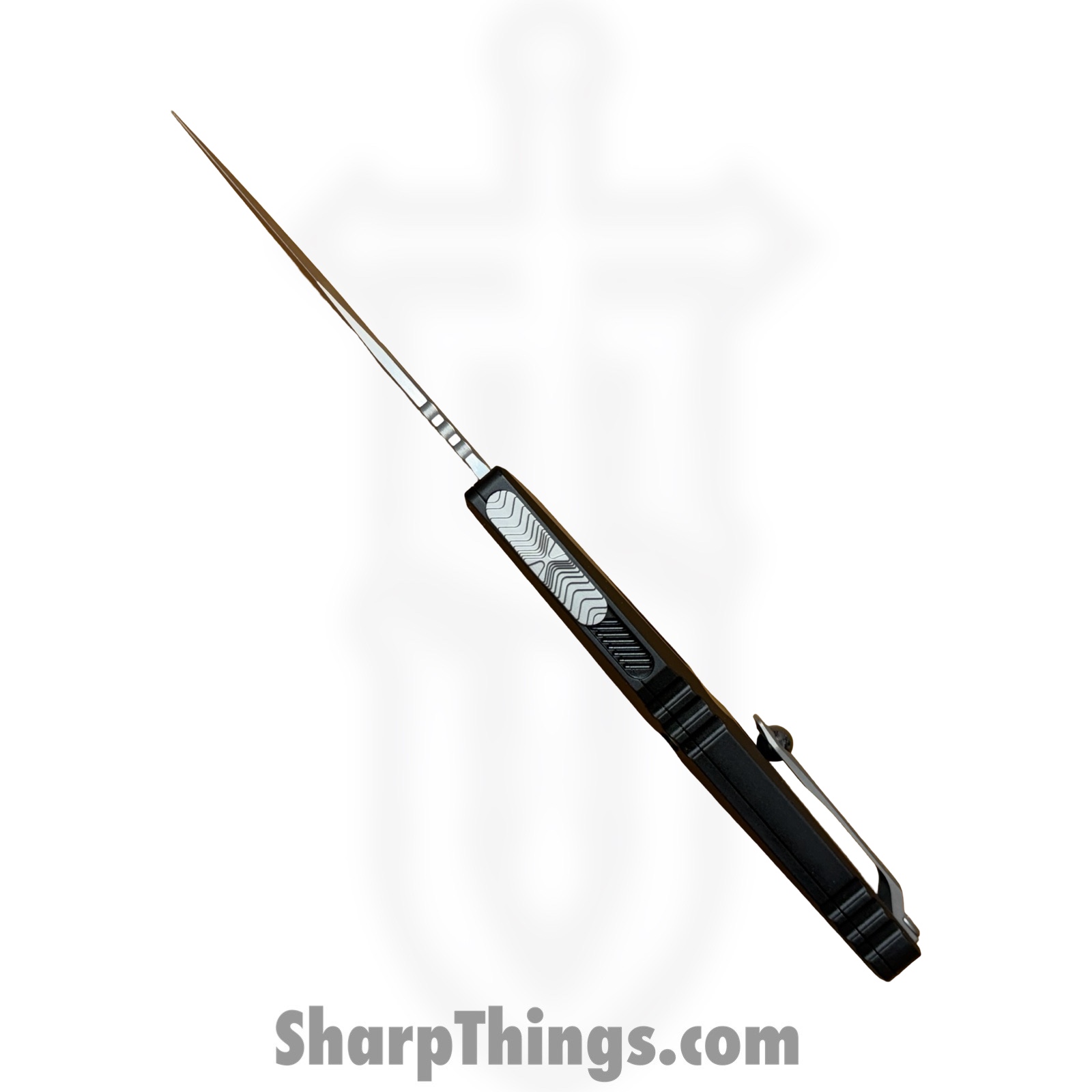 Microtech - 1146-10 - Combat Troodon Gen III - OTF Auto - M390MK Stonewash Bowie - 6061-T6 Aluminum - Black - Image 8