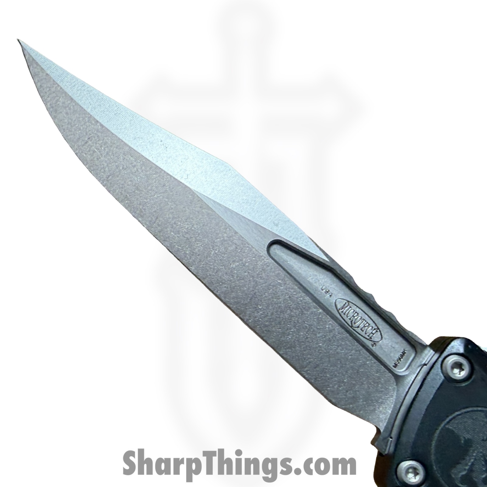 Microtech - 1146-10 - Combat Troodon Gen III - OTF Auto - M390MK Stonewash Bowie - 6061-T6 Aluminum - Black - Image 6