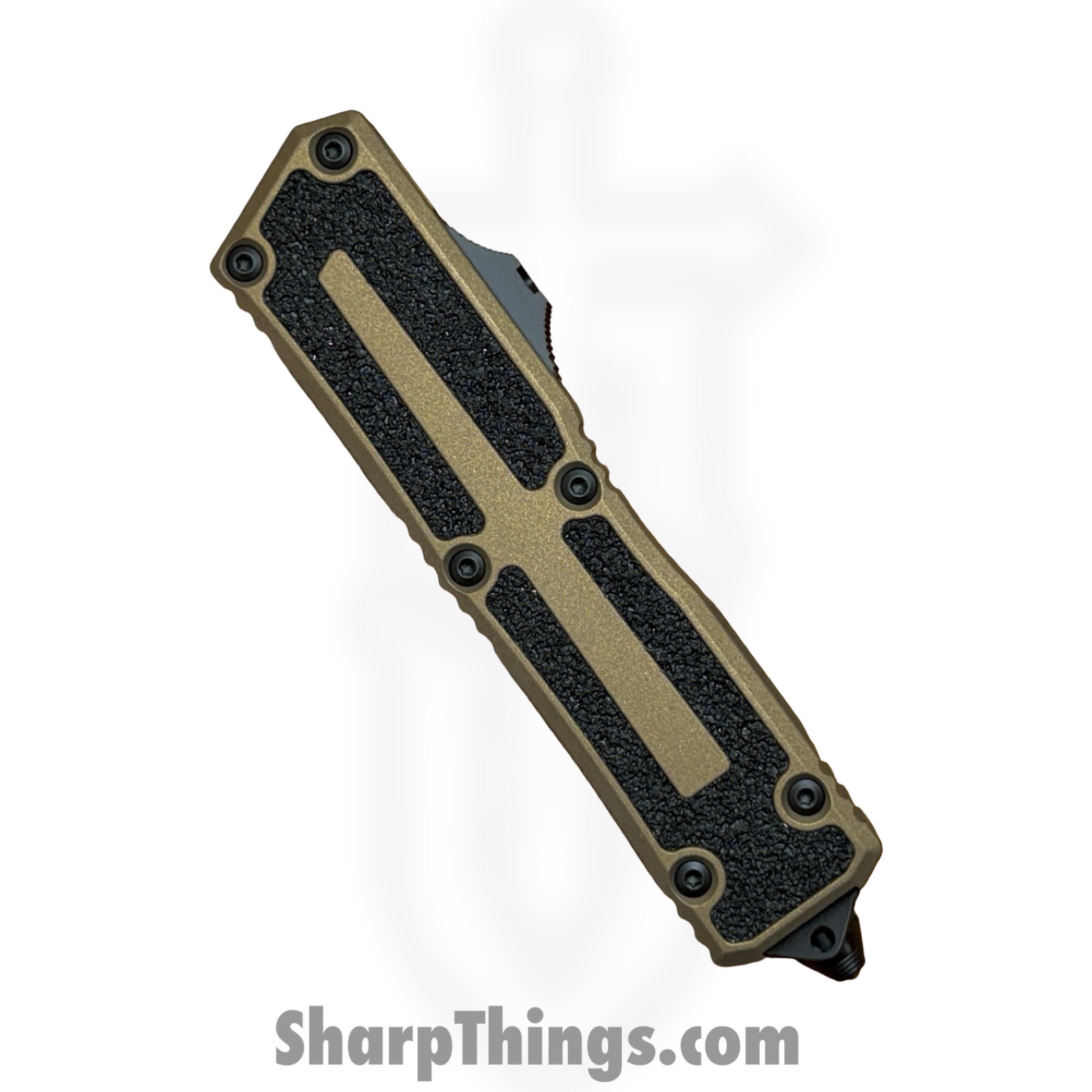 Microtech - 1217-1TAS - Combat Troodon Interceptor Gen III - OTF Auto - M390MK Coated Interceptor - 6061-T6 Aluminum - Tan - Image 5