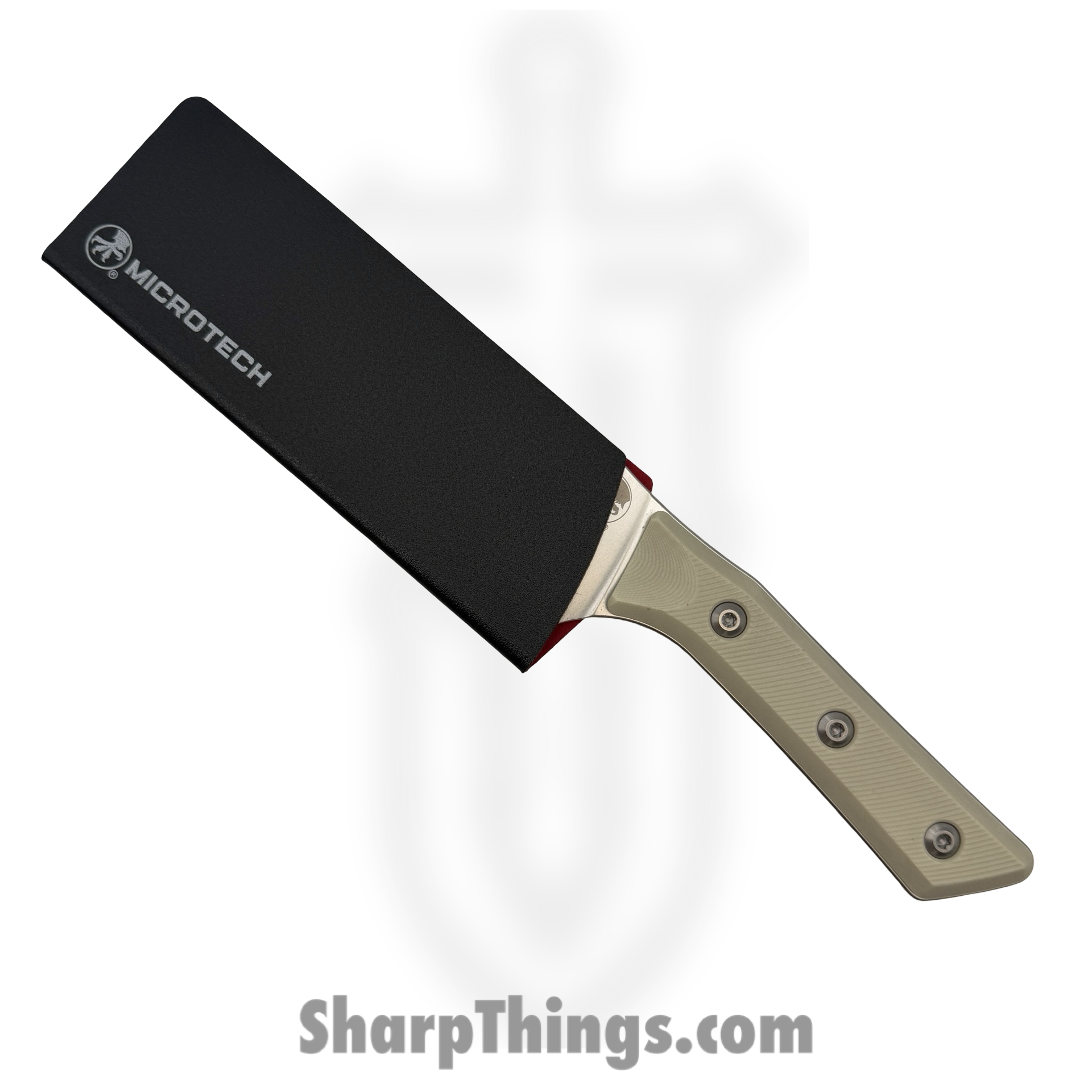 Microtech - 3200-10IV - 6" Santoku Knife - Fixed Blade Knife - M390MK Stonewash Santoku - G-10 - Ivory - Image 2