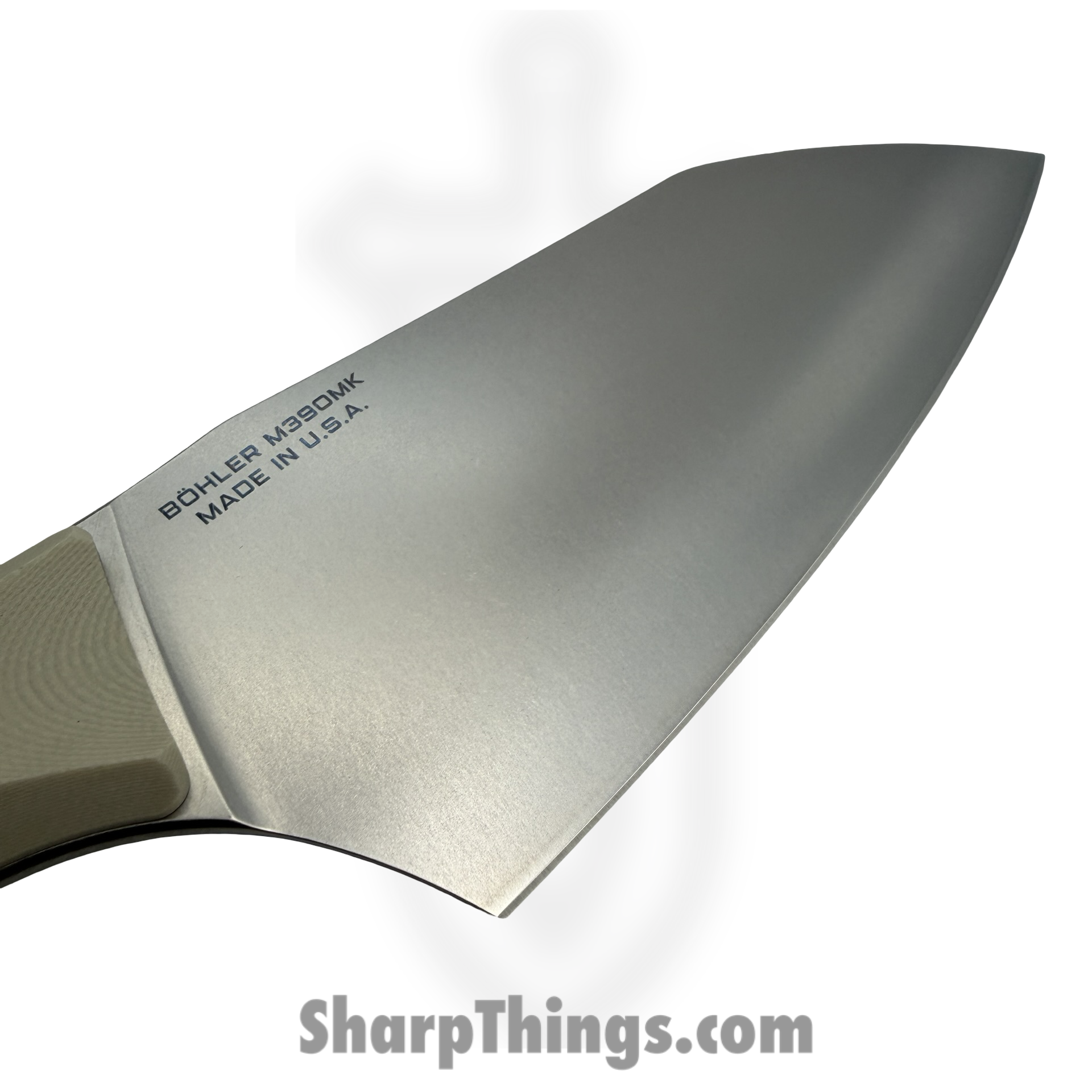 Microtech - 3200-10IV - 6" Santoku Knife - Fixed Blade Knife - M390MK Stonewash Santoku - G-10 - Ivory - Image 3