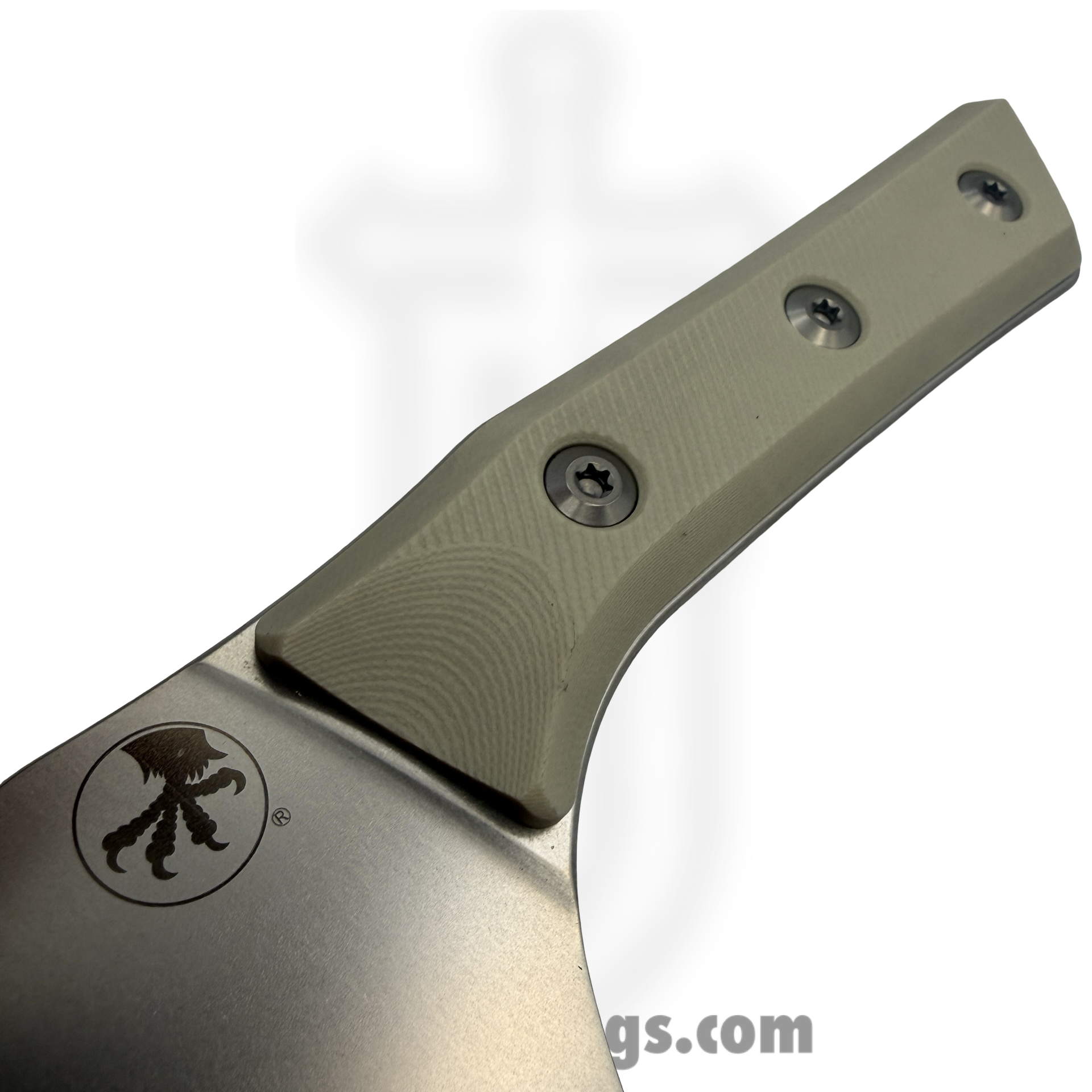 Microtech - 3200-10IV - 6" Santoku Knife - Fixed Blade Knife - M390MK Stonewash Santoku - G-10 - Ivory - Image 4