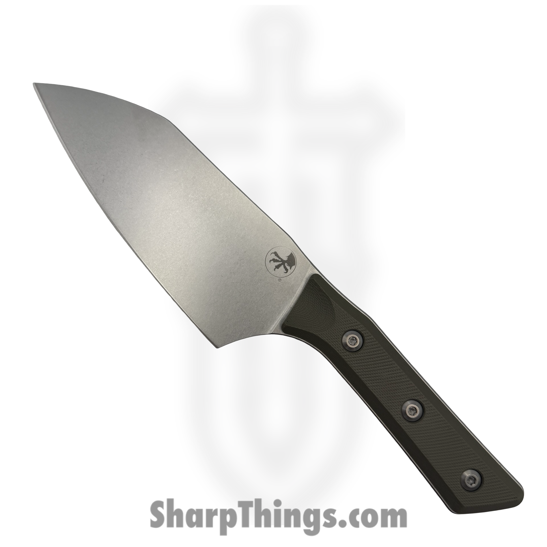 Microtech - 3200-10OD - 6" Santoku Knife - Fixed Blade Knife - M390MK Stonewash Santoku - G-10 - OD Green