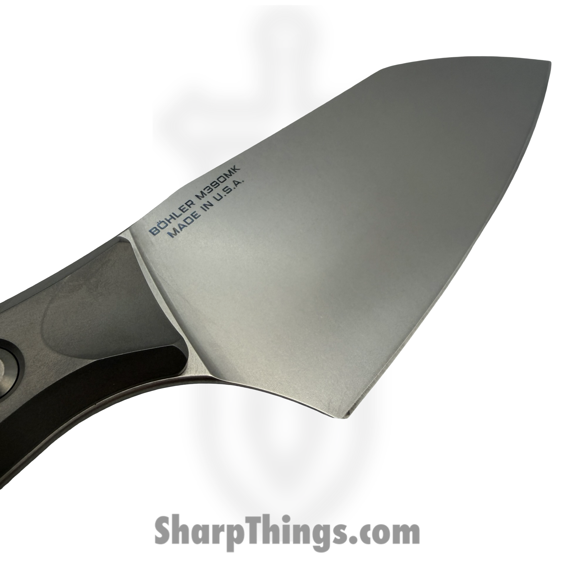 Microtech - 3200B-10BK - 6" Santoku Knife - Fixed Blade Knife - M390MK Stonewash Santoku - G-10 - Black - Image 2