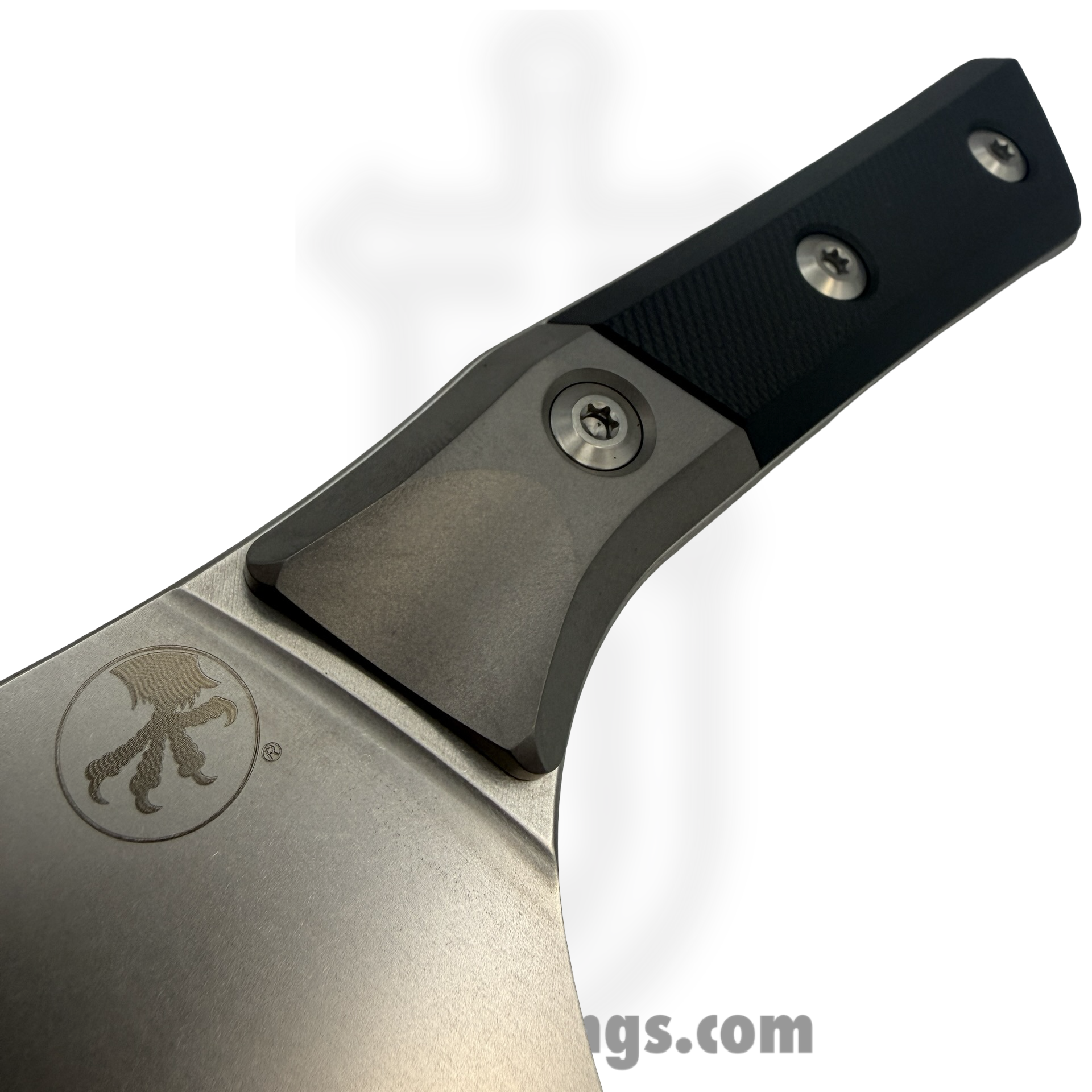 Microtech - 3200B-10BK - 6" Santoku Knife - Fixed Blade Knife - M390MK Stonewash Santoku - G-10 - Black - Image 3