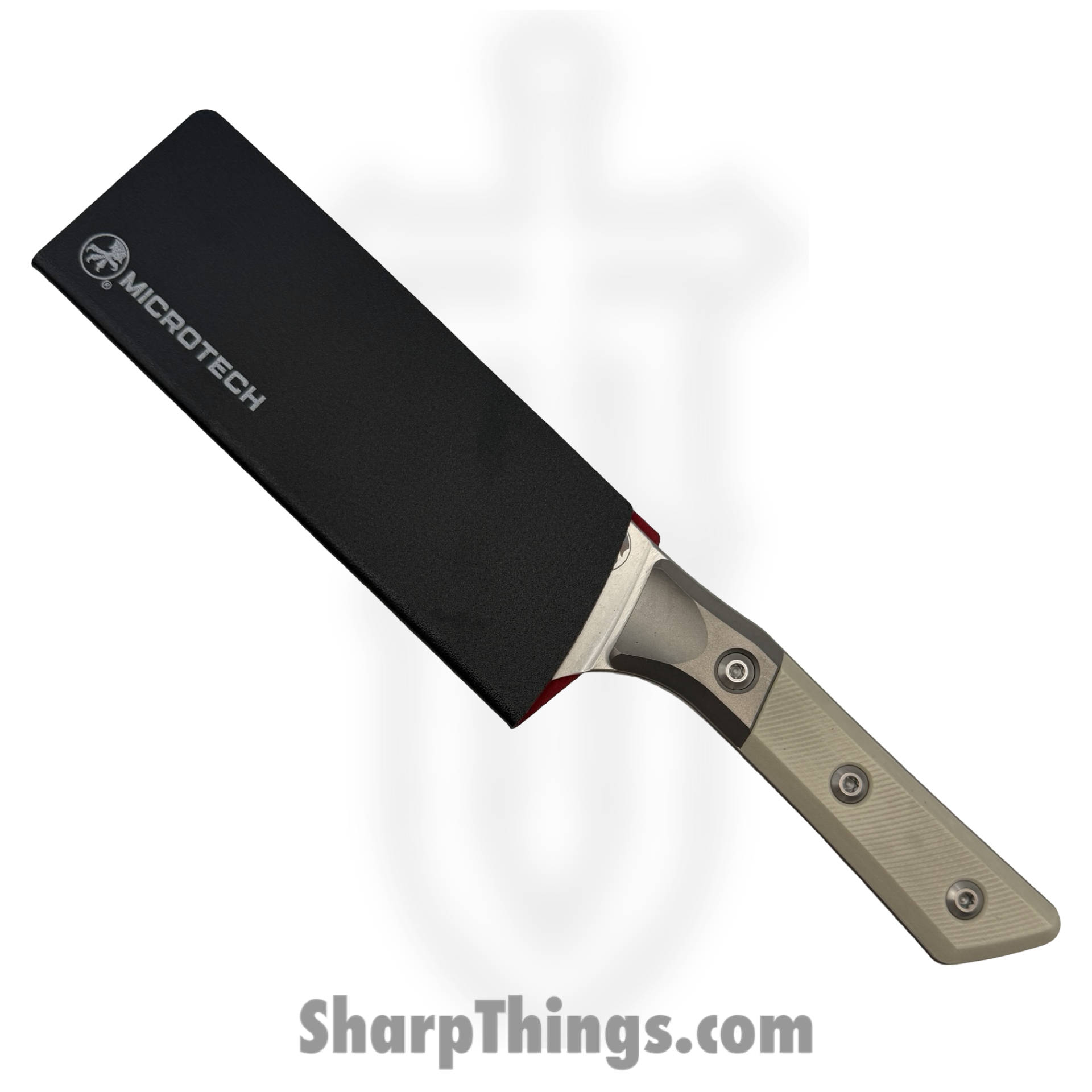 Microtech - 3200B-10IV - 6" Santoku Knife - Fixed Blade Knife - M390MK Stonewash Santoku - G-10 - Ivory - Image 2