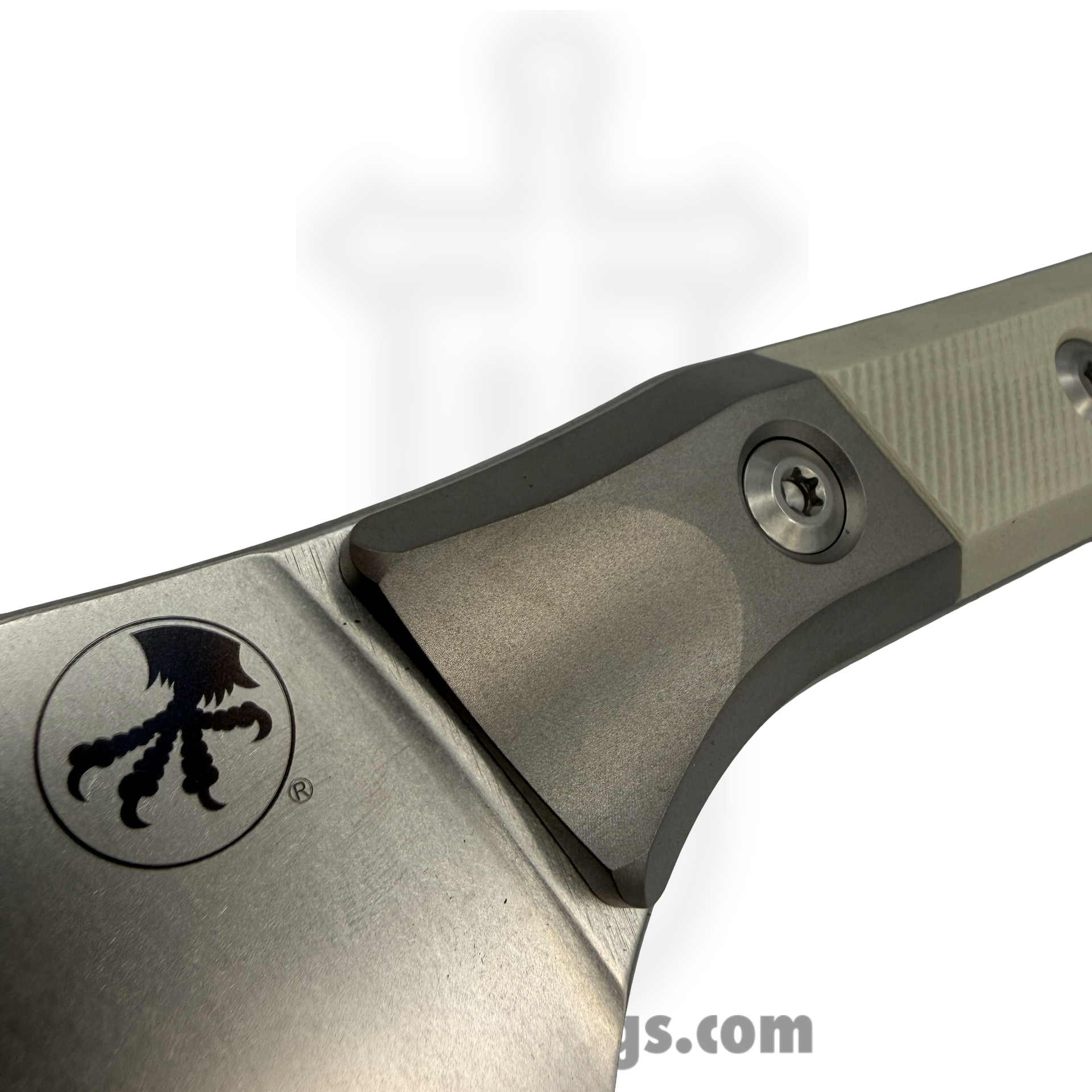 Microtech - 3200B-10IV - 6" Santoku Knife - Fixed Blade Knife - M390MK Stonewash Santoku - G-10 - Ivory - Image 3