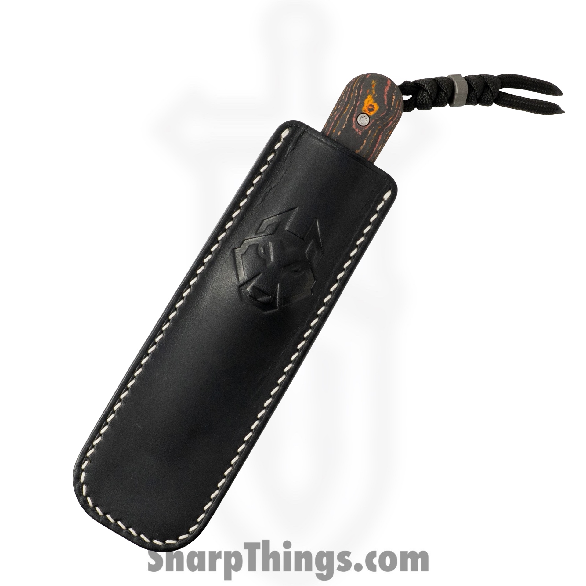 Jack Wolf Knives - BACKW-FX-01-CC-SUN-ORA - Backwoods FIXedc - Fixed Blade Knife - S90V Satin Clip Point - Camo Carbon - Sunset Orange - Image 3
