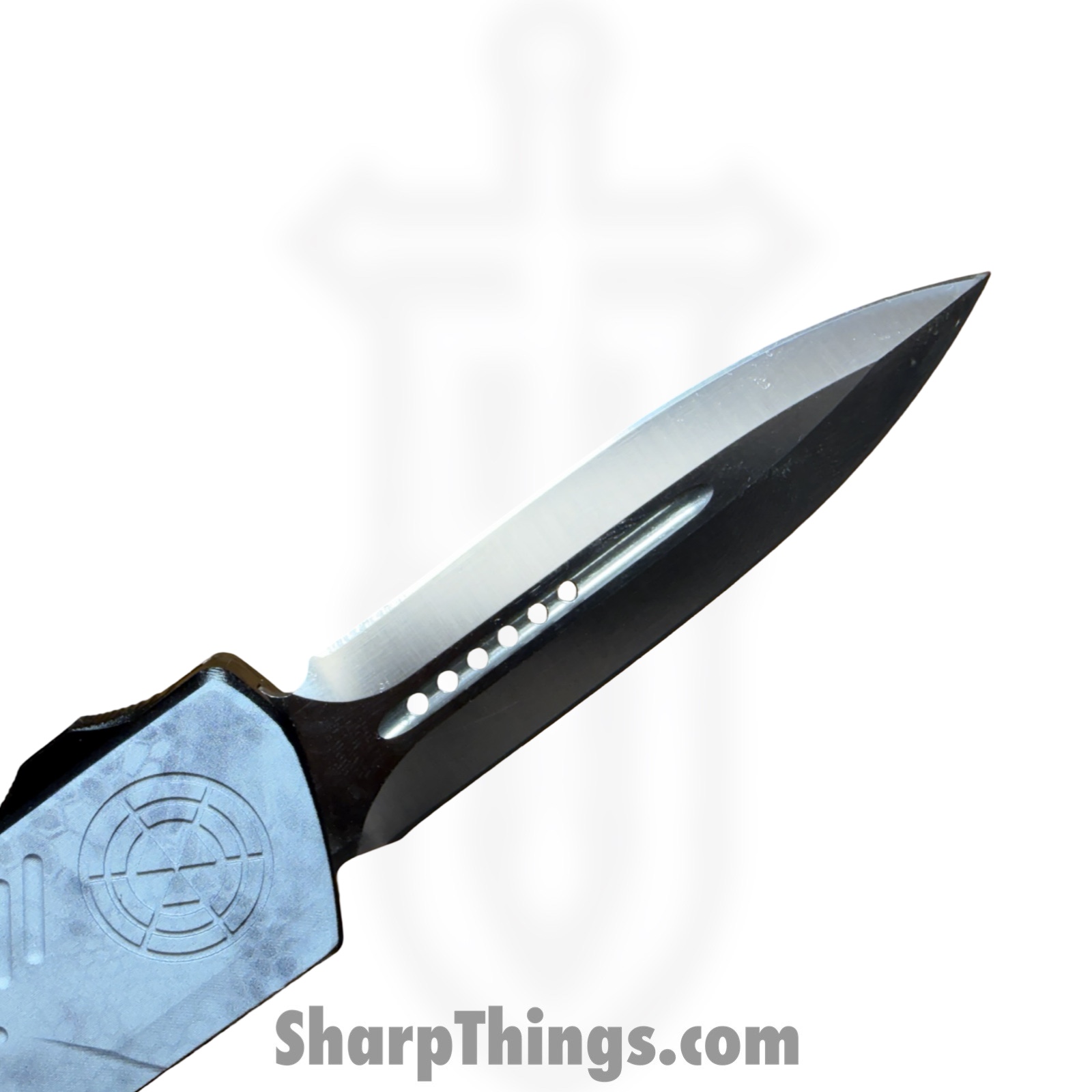 Atomic Knives - DT01SWC-DESA - UltraLite ATOMIC - OTF Auto - D2 Satin Dagger - Aluminum - White Camo - Image 7