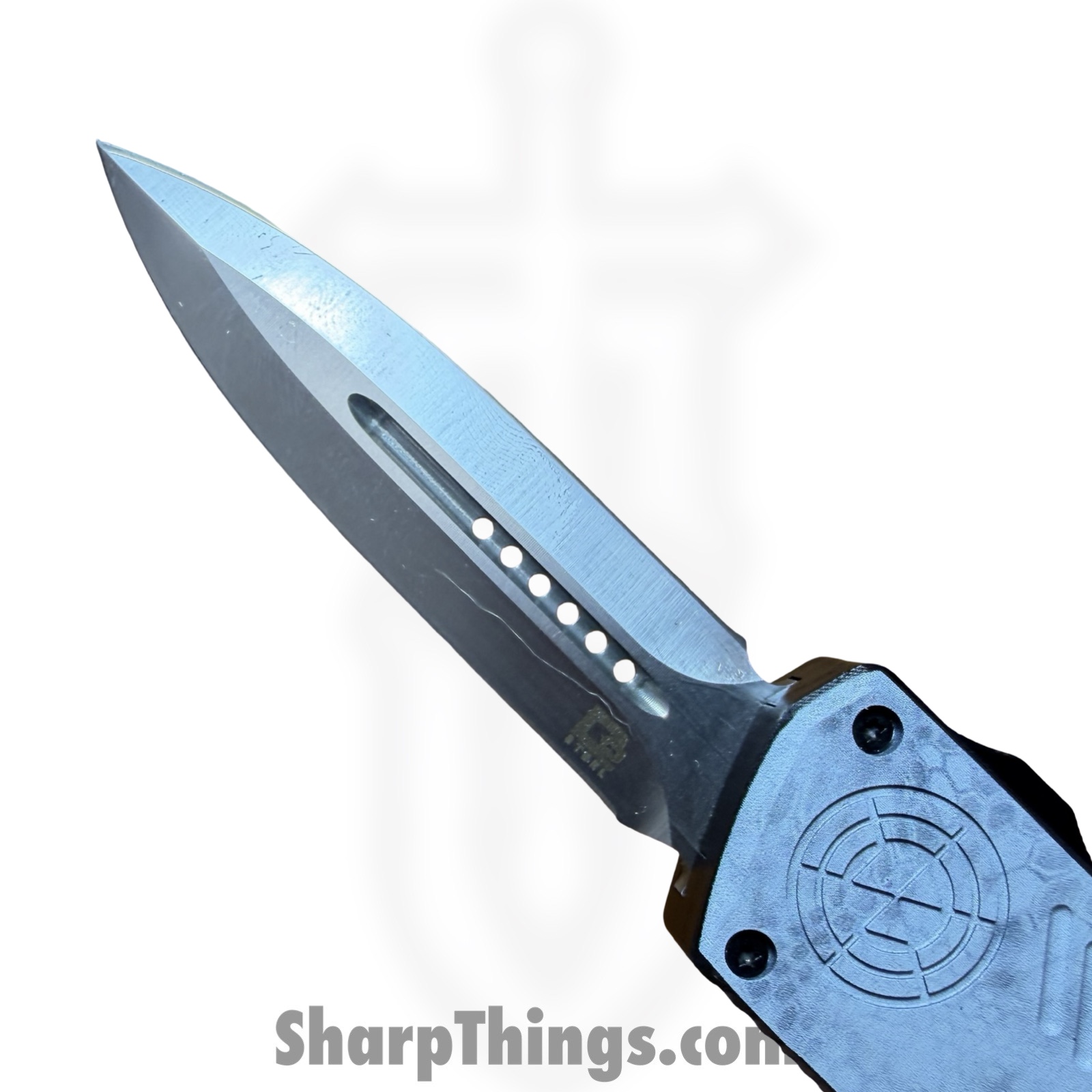 Atomic Knives - DT01SWC-DESA - UltraLite ATOMIC - OTF Auto - D2 Satin Dagger - Aluminum - White Camo - Image 6