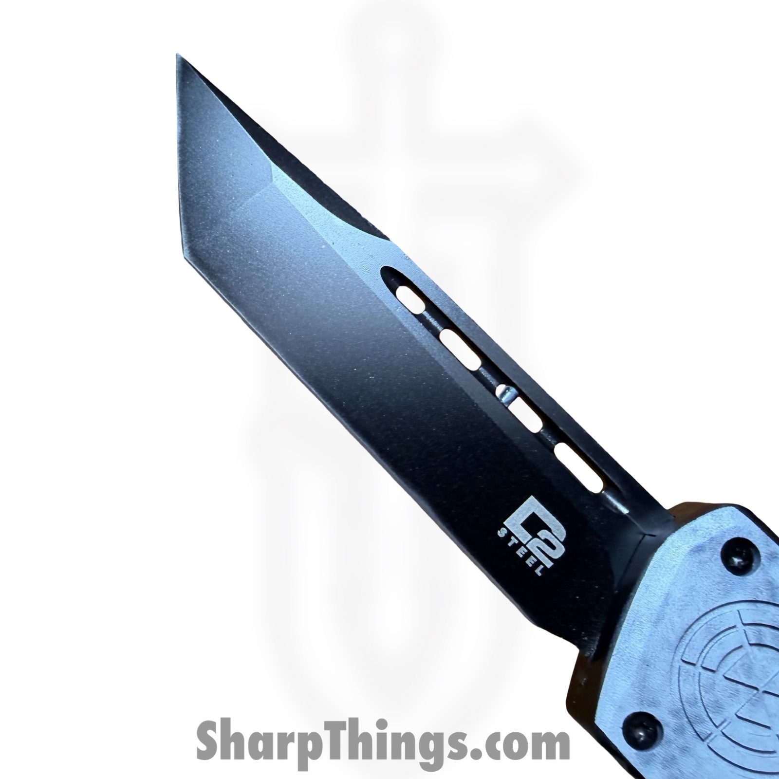 Atomic Knives - DT01SWC-TNBK - UltraLite ATOMIC - OTF Auto - D2 Coated Tanto - Aluminum - White Camo - Image 7