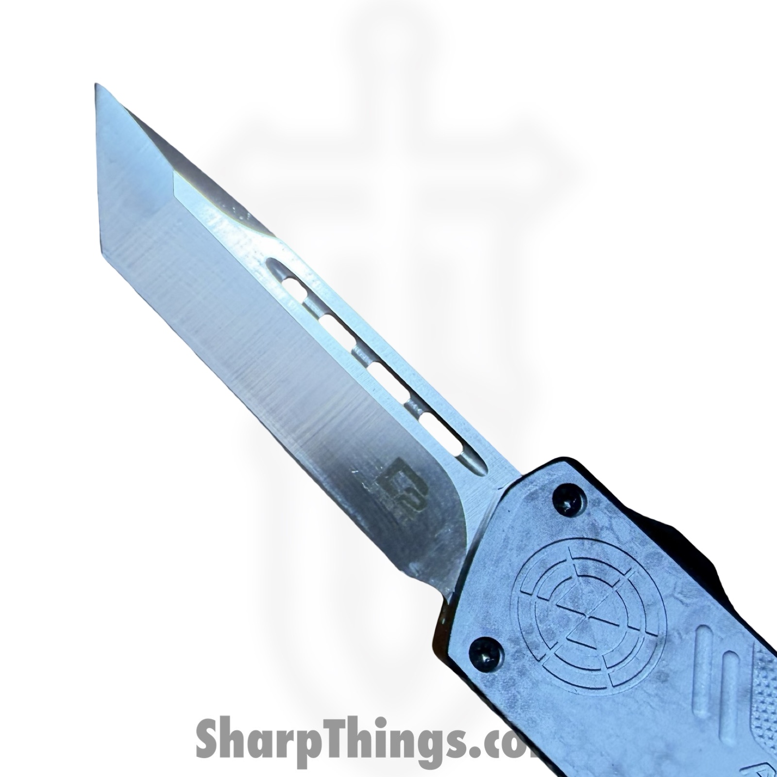 Atomic Knives - DT01SWC-TNSA - UltraLite ATOMIC - OTF Auto - D2 Satin Tanto - Aluminum - White Camo - Image 6