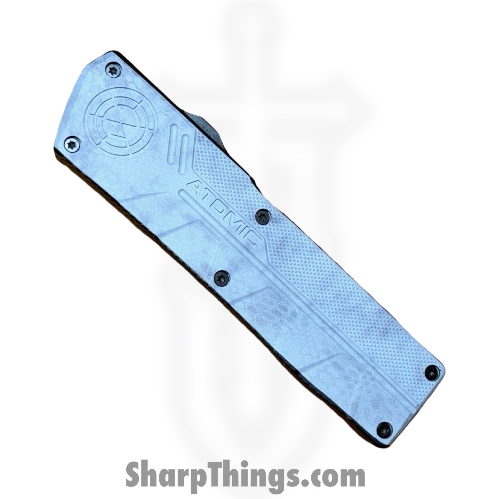 Atomic Knives - DT01SWC-TNSA - UltraLite ATOMIC - OTF Auto - D2 Satin Tanto - Aluminum - White Camo - Image 5