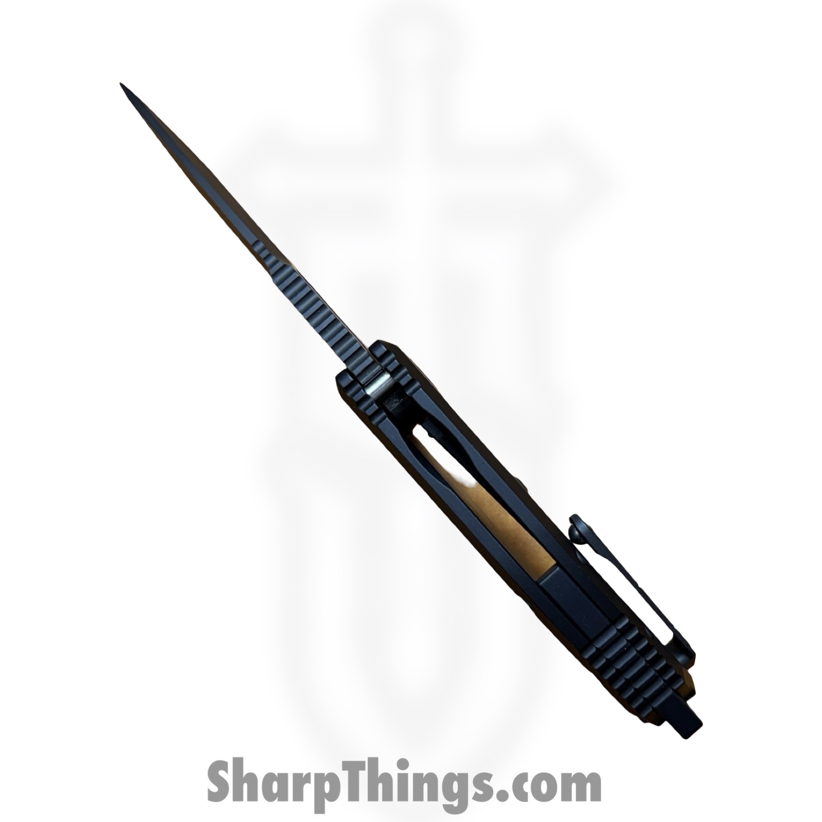 Heretic Knives - H010-6A-T - Medusa Manual - Folding Knife - CPM MagnaCut DLC Recurve - Aluminum - Black - Image 6