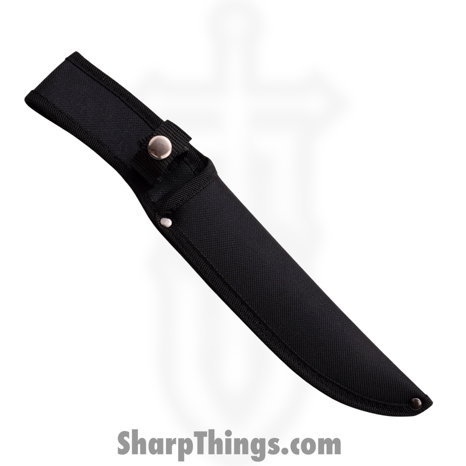VOC - HK-782L - Survivor Fixed Blade Knife - Fixed Blade Knife - Stainless Steel Satin Clip Point - Leather - Black - Image 3